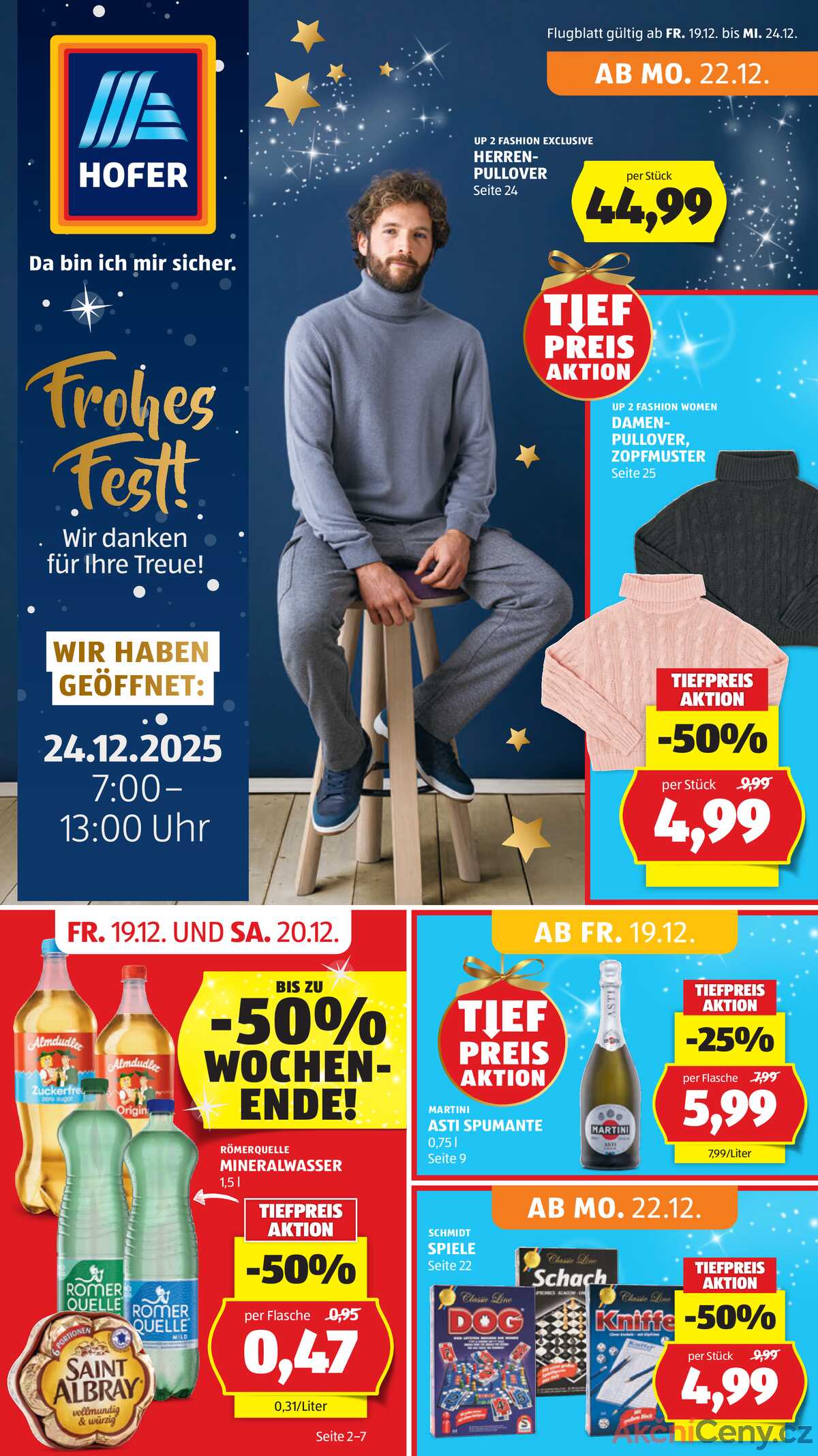 Leták HOFER Rakousko 19.12.-24.12.2025 strana 1