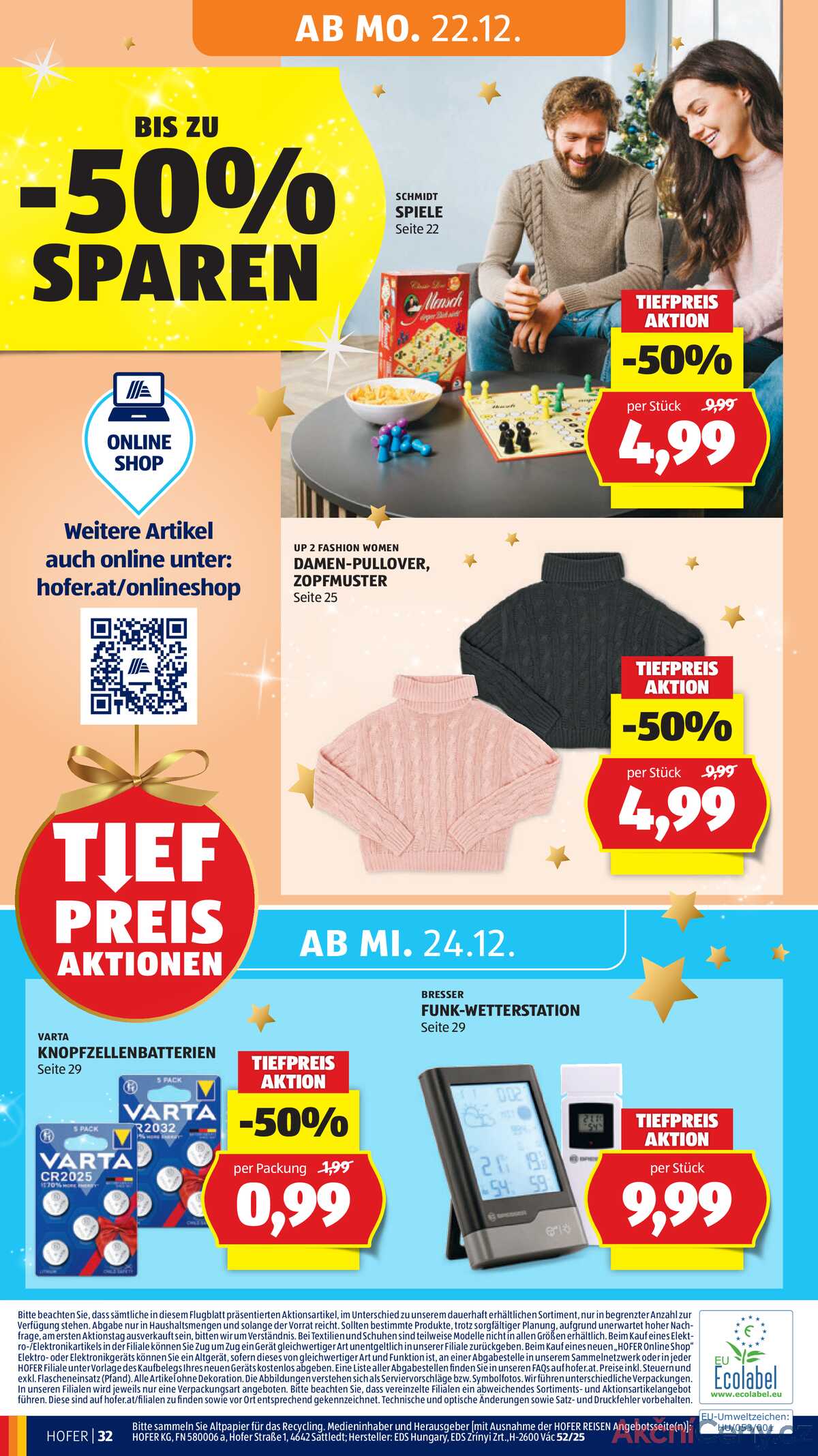 Leták HOFER Rakousko 19.12.-24.12.2025 strana 40