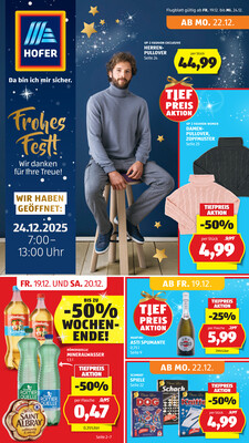 Leták HOFER Rakousko 19.12.-24.12.2025