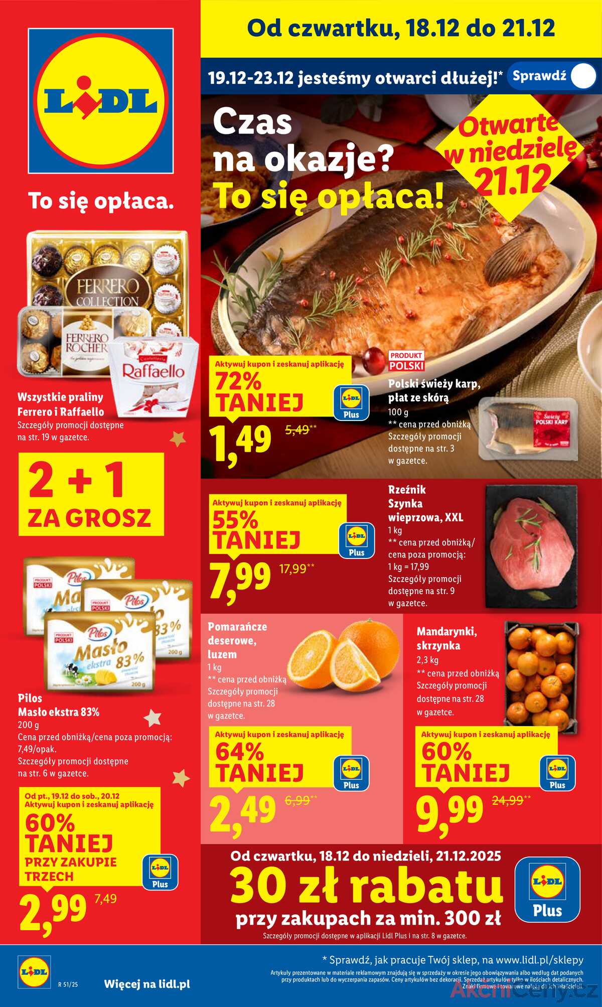 Leták Lidl Polsko 18.12.-21.12.2025 strana 1