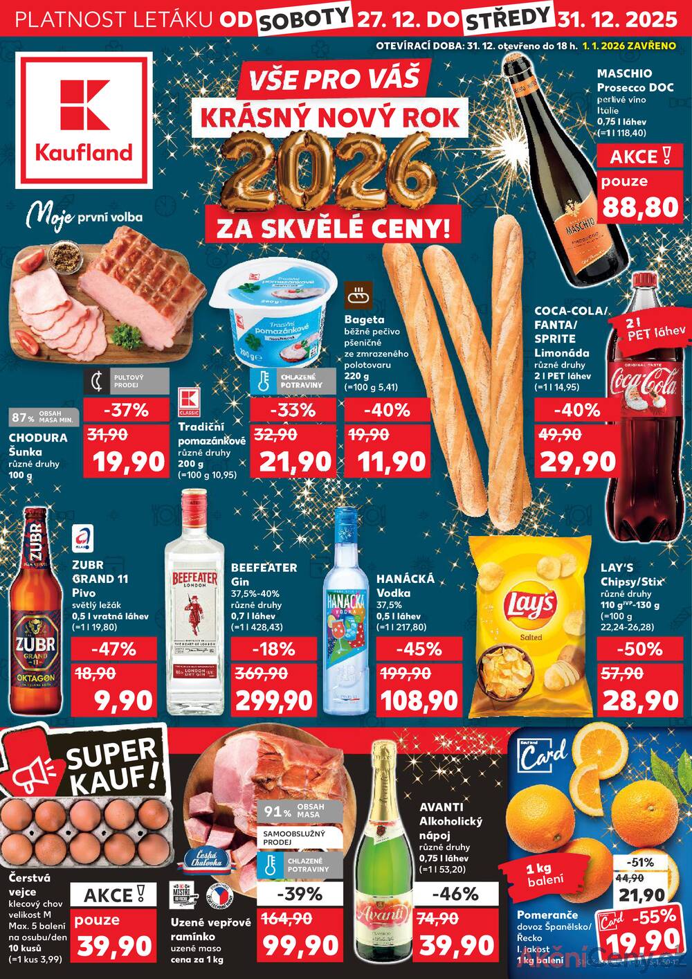 Leták Kaufland - Kaufland 27.12. - 31.12. - Kaufland - Veselí nad Lužnicí - Budějovická - strana 1