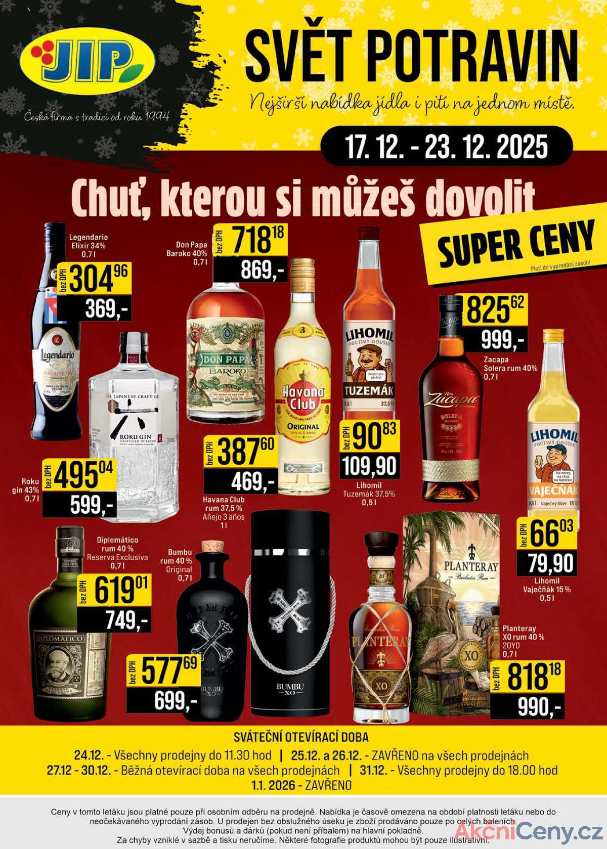 JIP Cash & Carry Brno, Praha, Ostrava, Jilemnice, Pardubice, Ostrava, Karlovy Vary, Olomouc a Zlín od 17.12. do 23.12.2025 strana 28