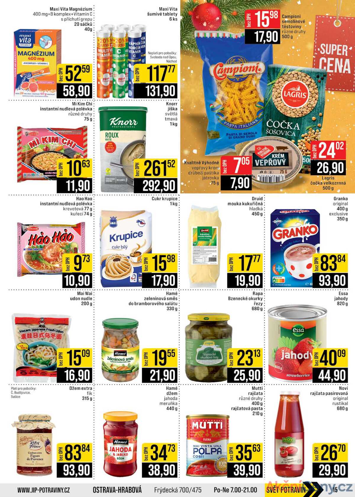 JIP Cash & Carry České Budějovice, Most, Náchod, Polička, Sušice a Svoboda nad Úpou od 17.12. do 23.12.2025 strana 15