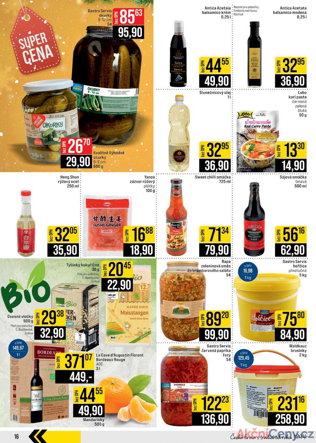 JIP Cash & Carry České Budějovice, Most, Náchod, Polička, Sušice a Svoboda nad Úpou od 17.12. do 23.12.2025 strana 16