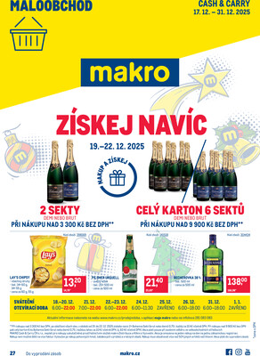 MAKRO Maloobchod od 17.12. do 31.12.2025