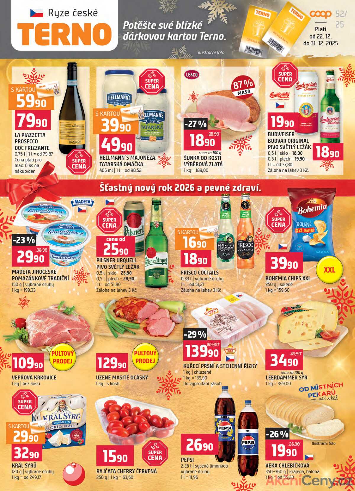 Terno České Budějovice, Olomouc, Hradec Králové, Třeboň, Trhové sviny, Bechyně, Týn nad Vltavou od 22.12. do 31.12.2025 strana 1