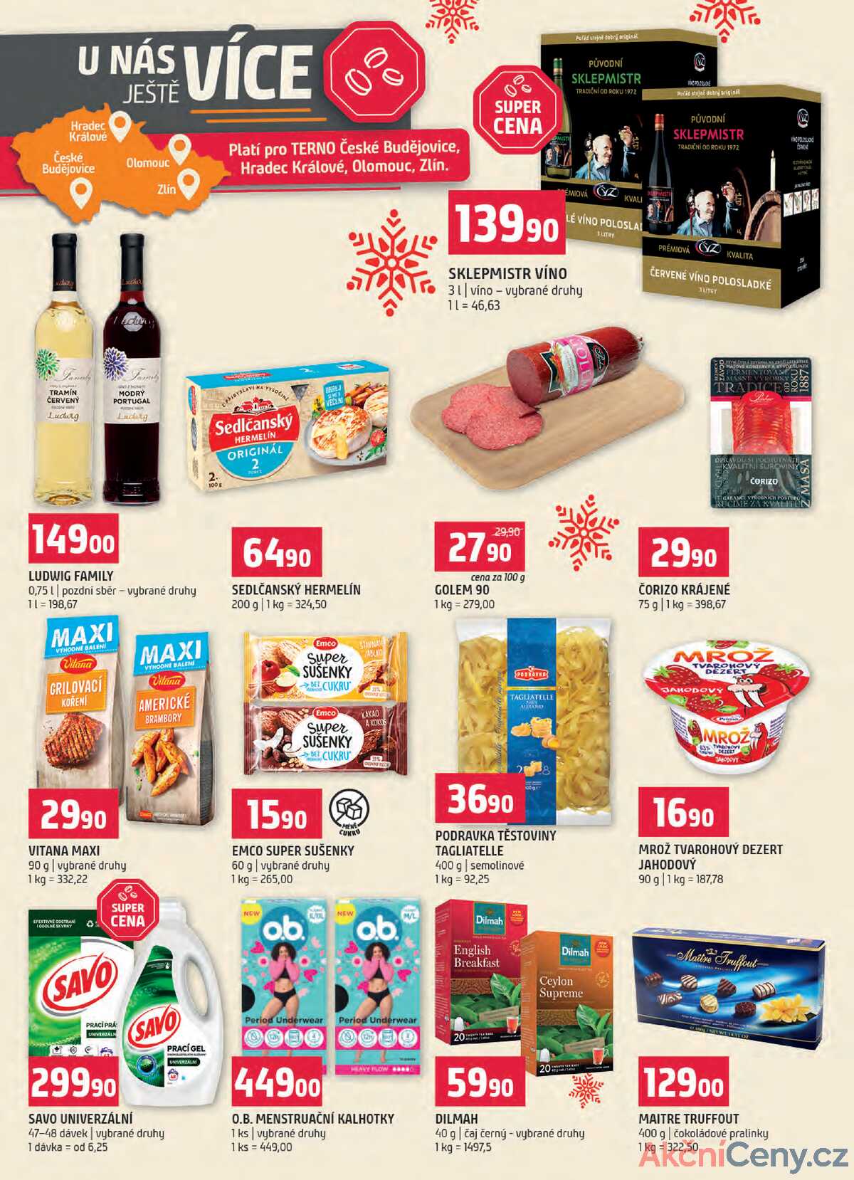 Terno České Budějovice, Olomouc, Hradec Králové, Třeboň, Trhové sviny, Bechyně, Týn nad Vltavou od 22.12. do 31.12.2025 strana 18