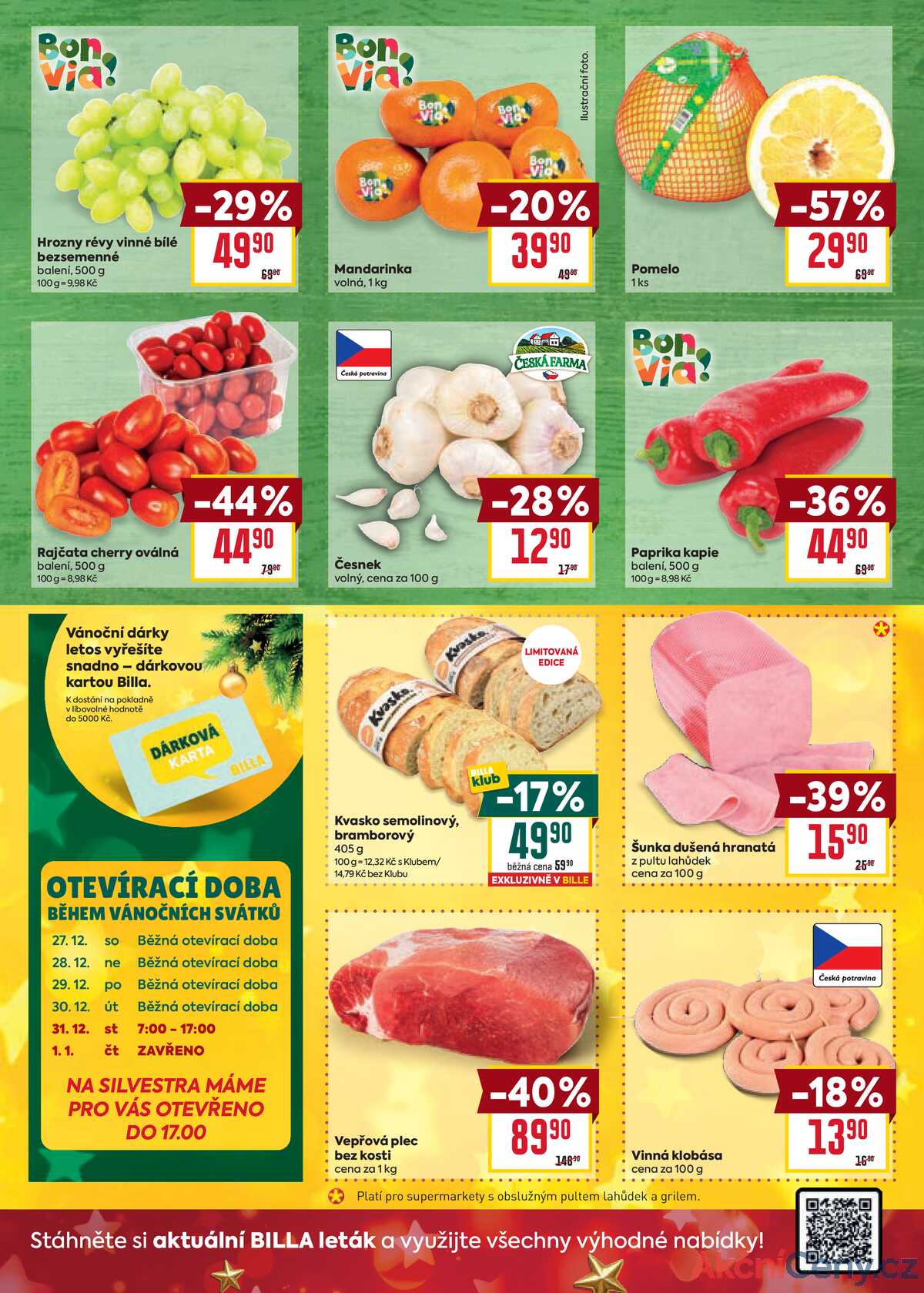 Billa malý leták od 27.12. do 31.12.2025 strana 2