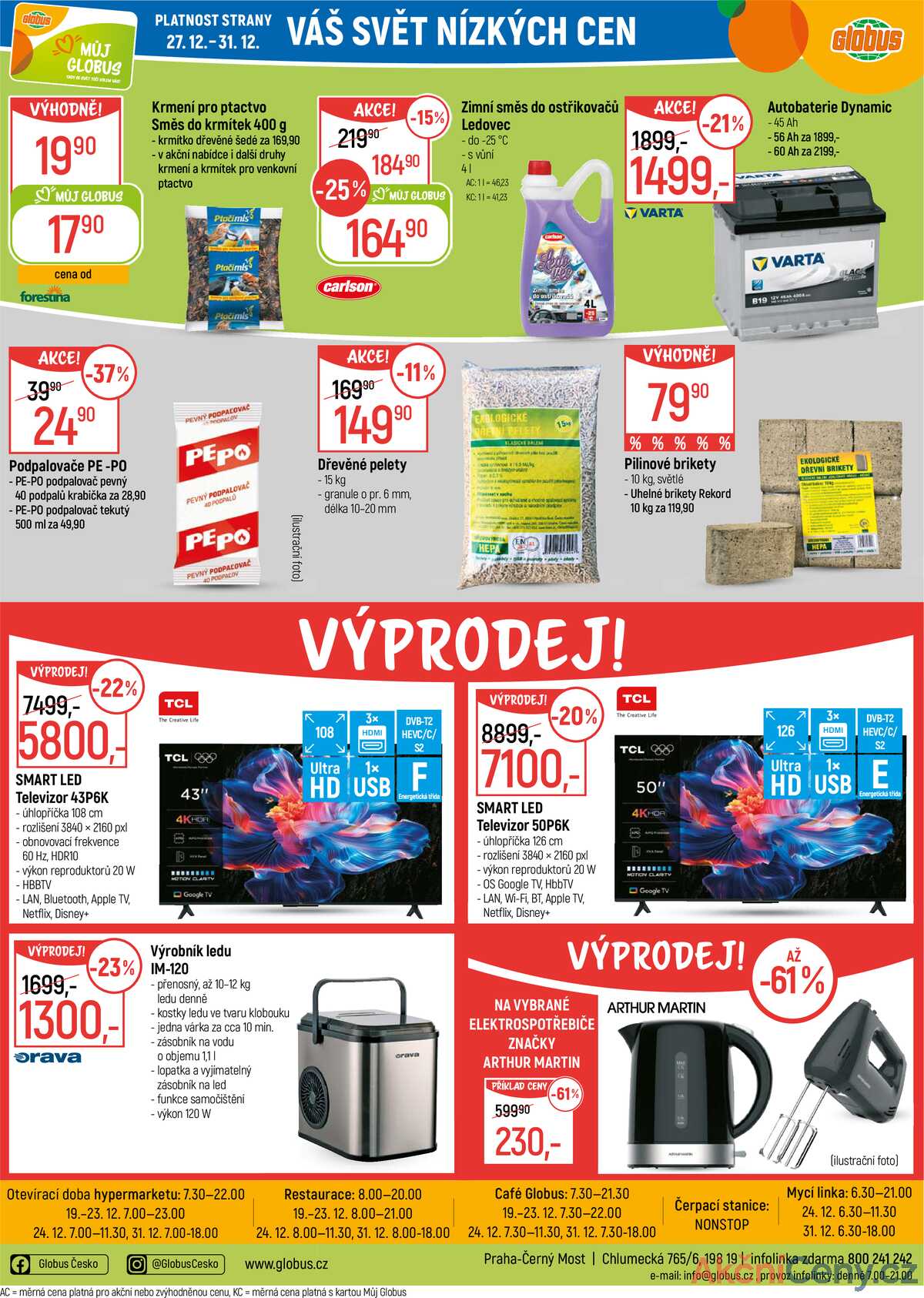 Akční leták Globus 27.12. - 31.12.2025 - Globus Praha - Centrum Černý Most strana 23