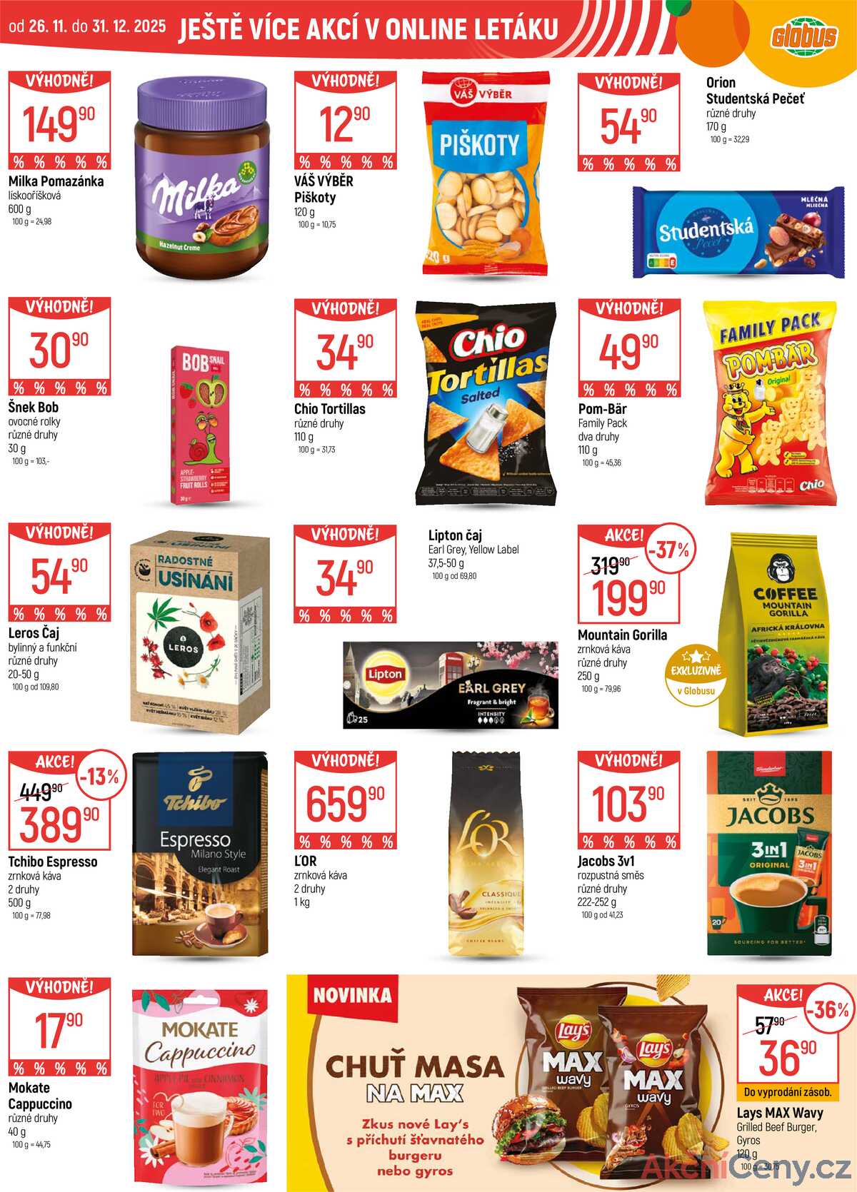 Akční leták Globus 27.12. - 31.12.2025 - Globus Praha - Centrum Černý Most strana 27