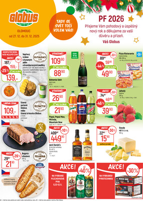 Akční leták Globus 27.12. - 31.12.2025 - Globus Olomouc