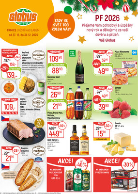 Akční leták Globus 27.12. - 31.12.2025 - Globus Trmice u Ústí nad Labem