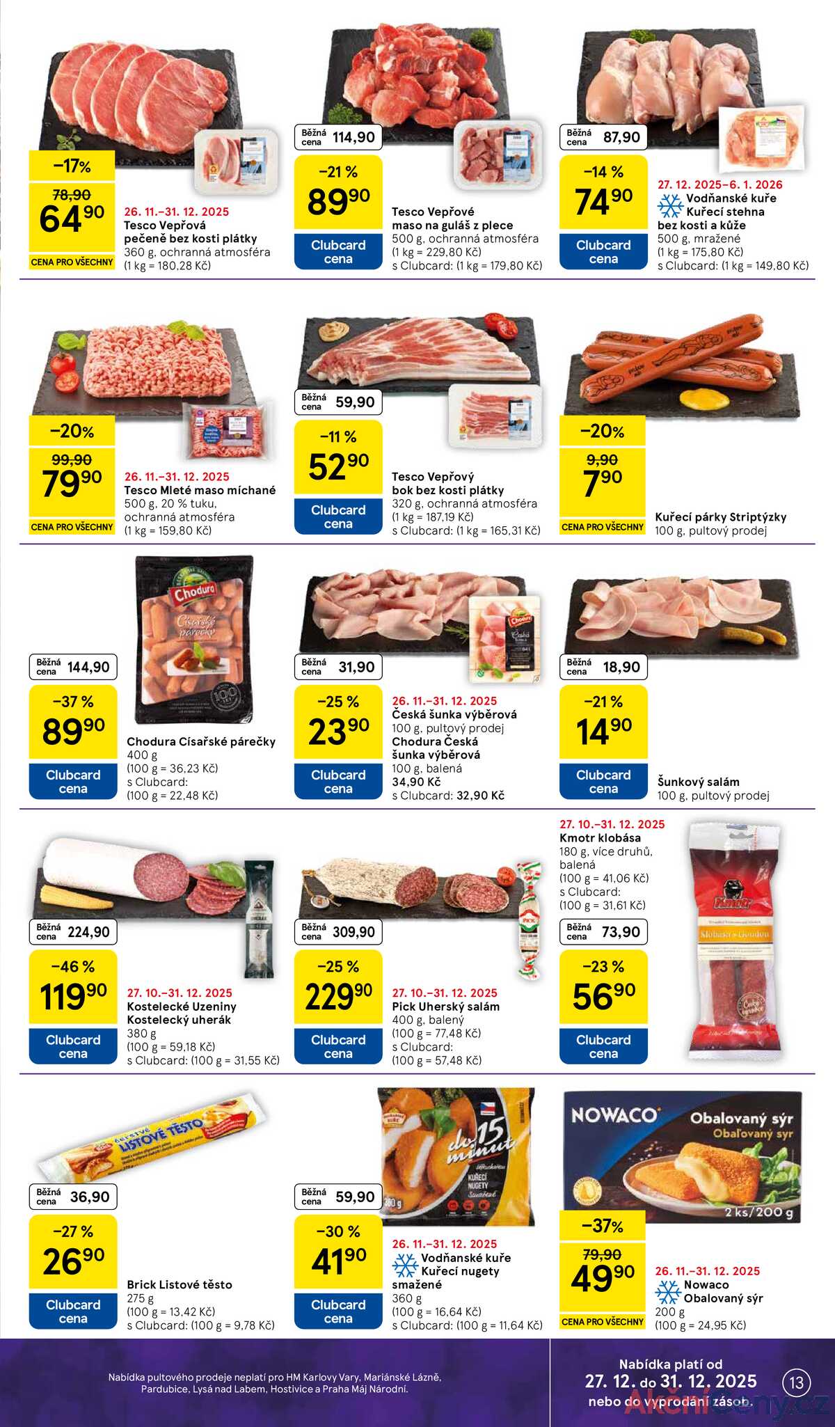 Tesco malé hypermarkety od 27.12. do 31.12.2025 strana 13