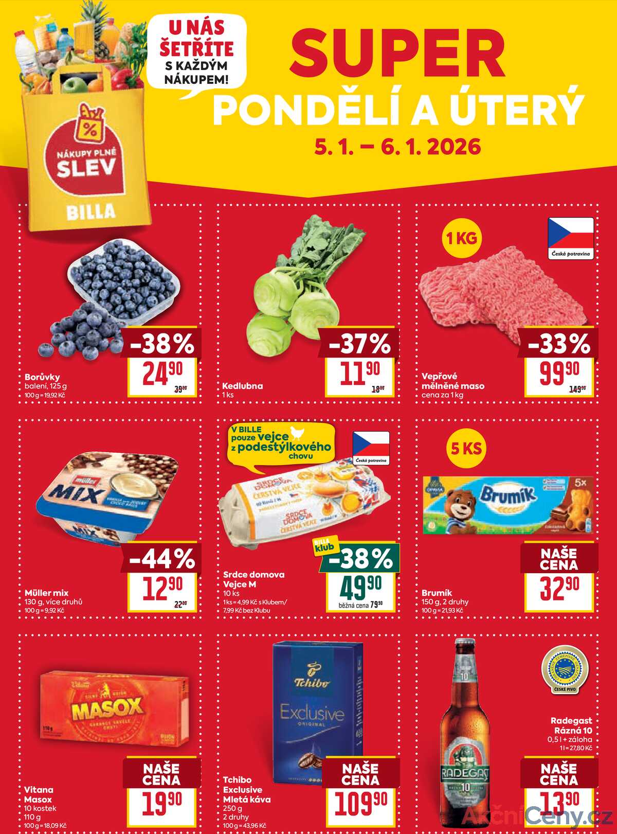 Billa malý leták od 2.1. do 6.1.2026 strana 4