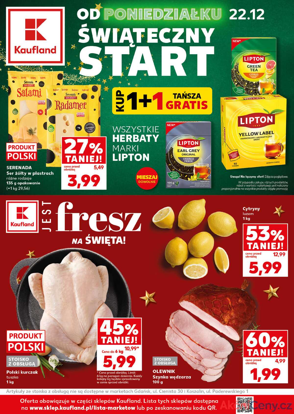 Leták Kaufland Polsko 22.12.-23.12.2025 - Silný start strana 1