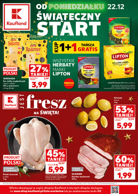 Leták Kaufland Polsko 22.12.-23.12.2025 - Silný start