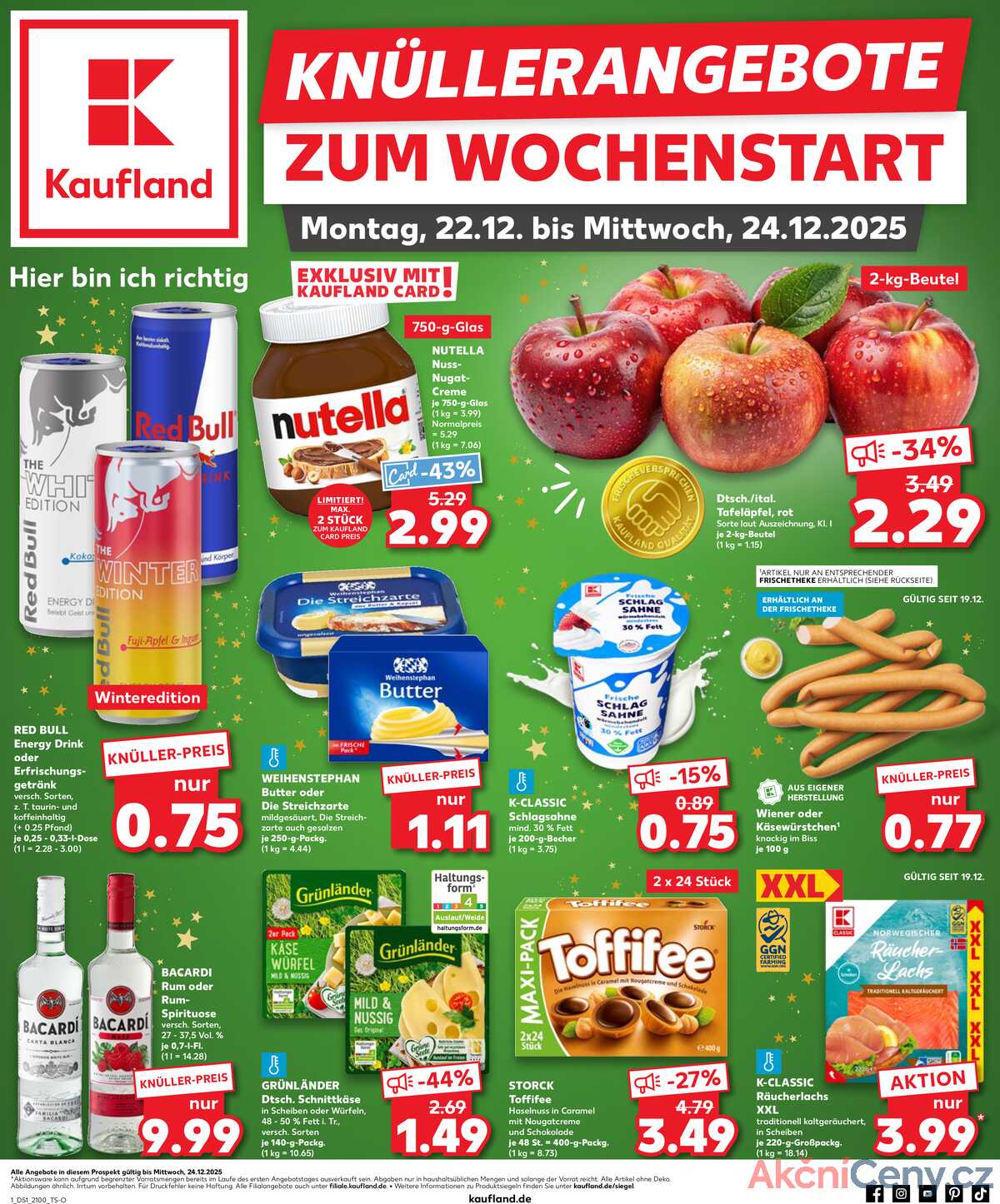Leták Kaufland Německo 21.12.-24.12.2025 strana 1