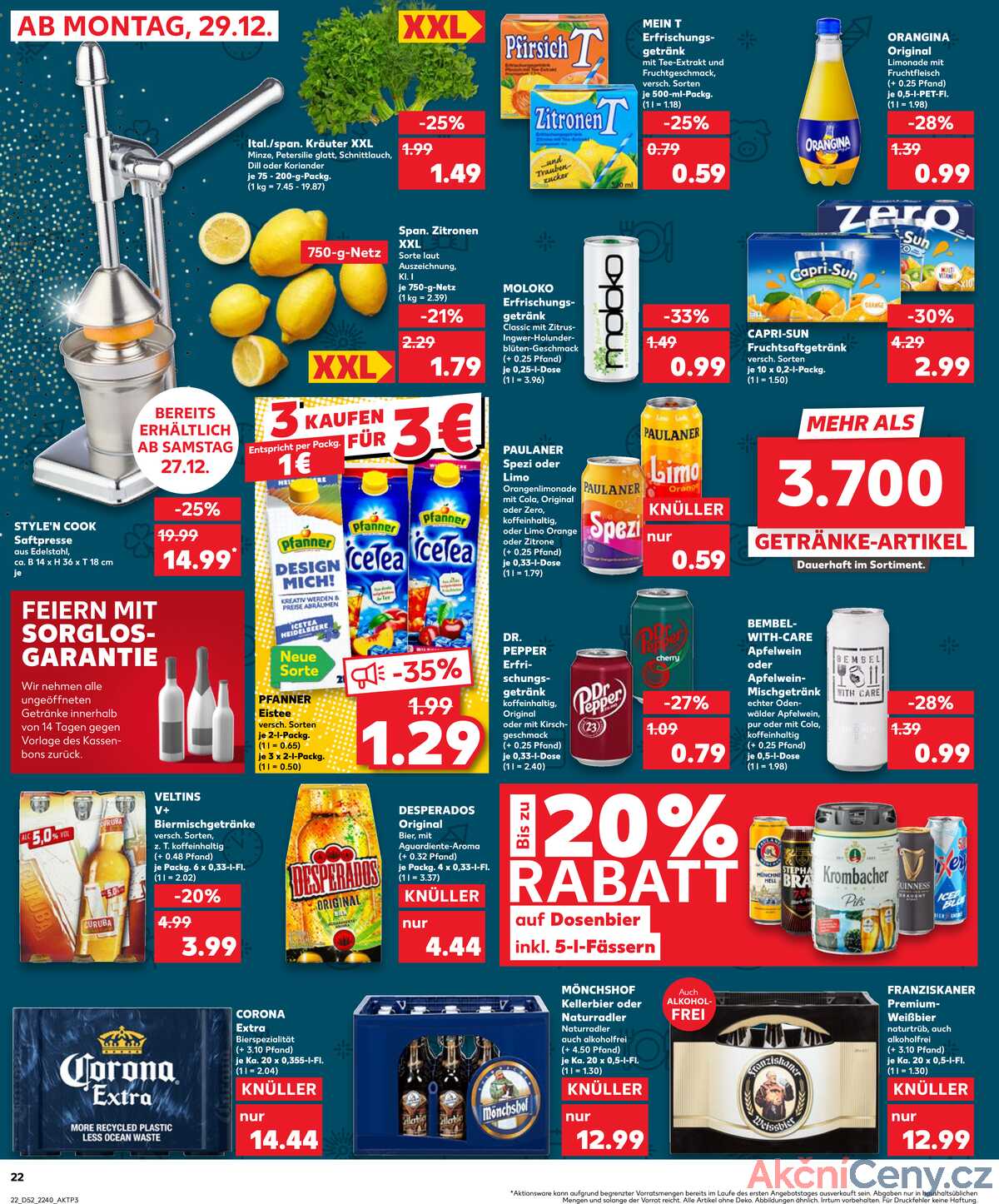 Leták Kaufland Německo 27.12.-31.12.2025 strana 22