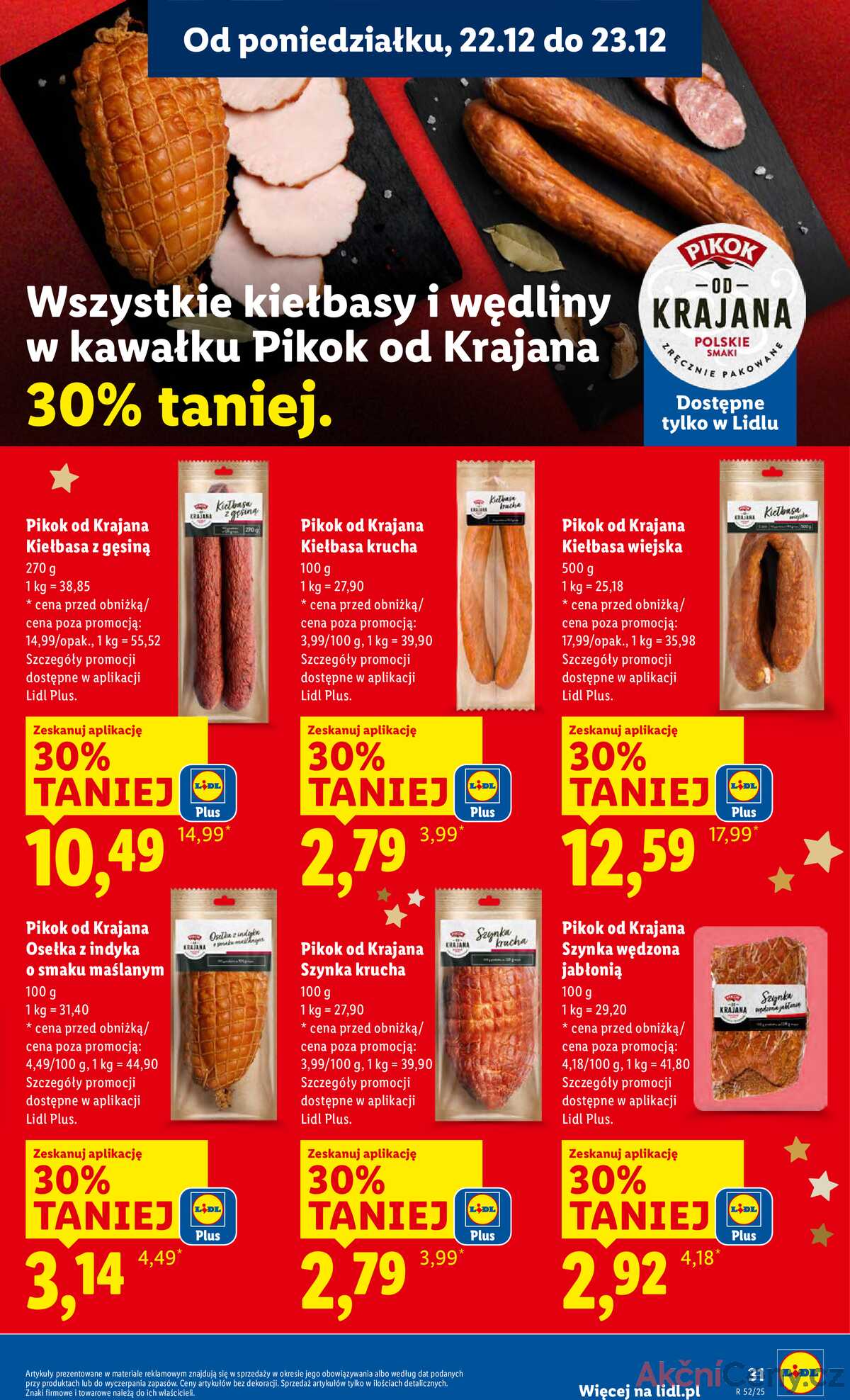 Leták Lidl Polsko 22.12.-23.12.2025 strana 33