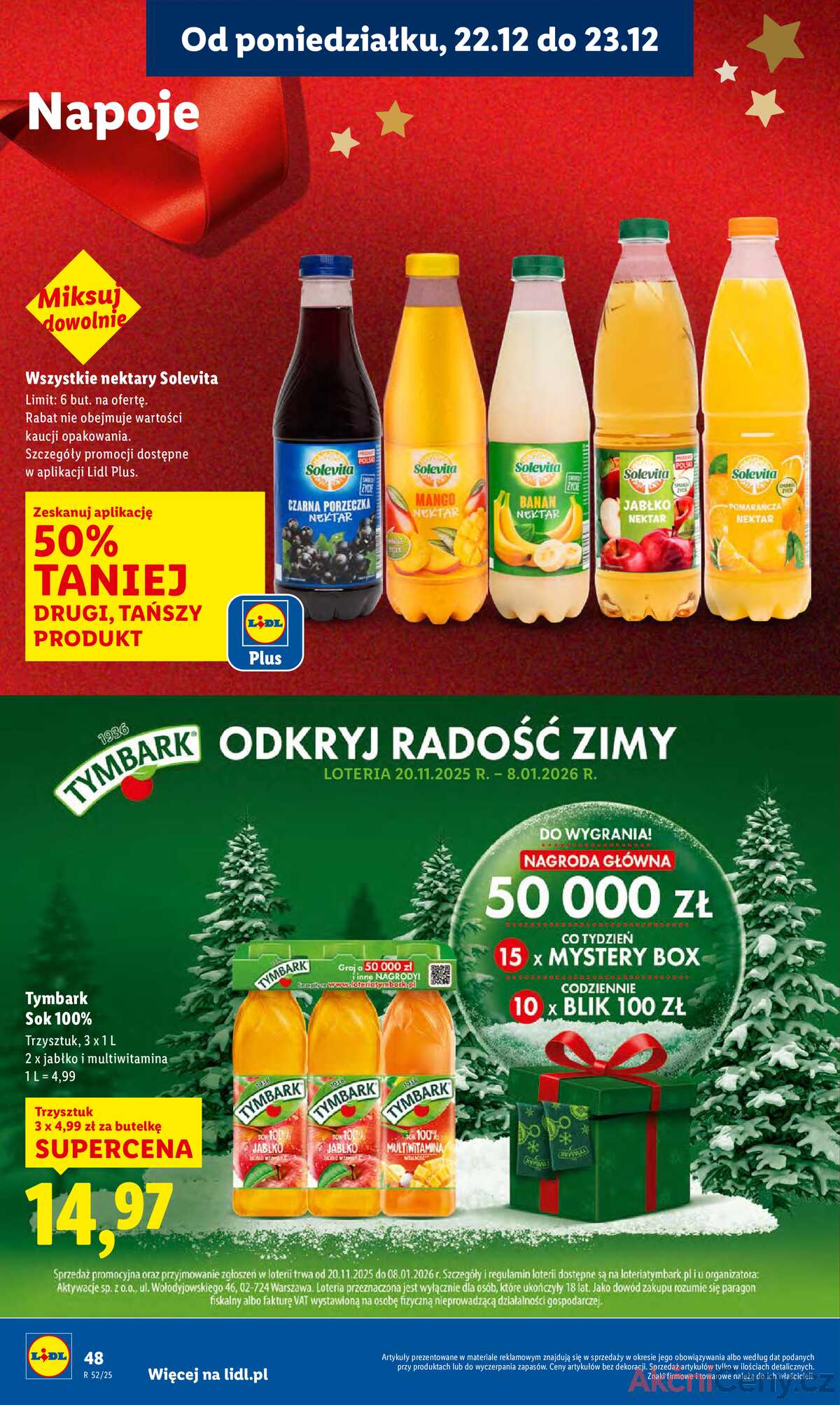 Leták Lidl Polsko 22.12.-23.12.2025 strana 50