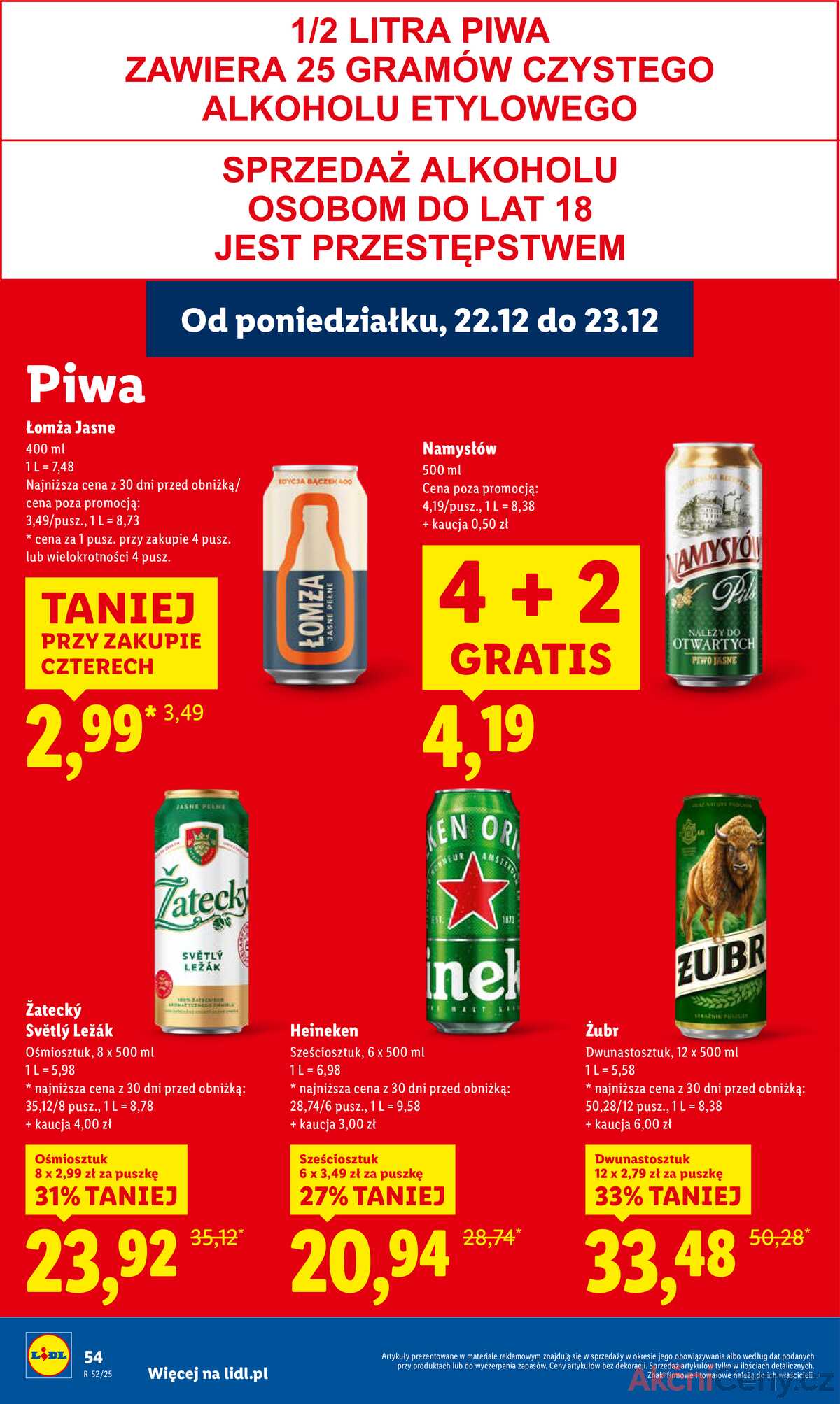 Leták Lidl Polsko 22.12.-23.12.2025 strana 56