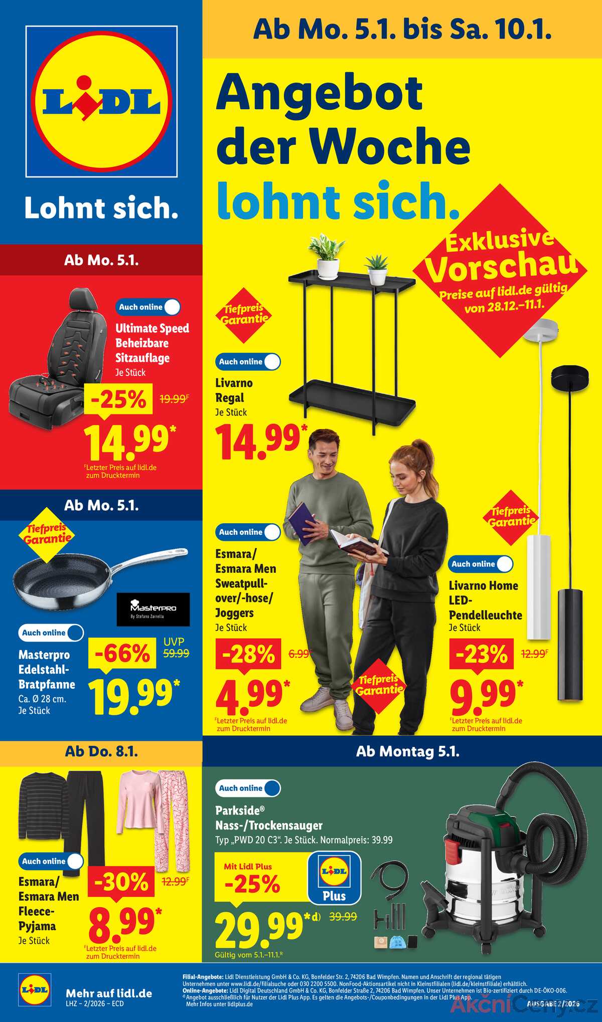 Leták Lidl Německo 5.1.-10.1.2026 strana 1