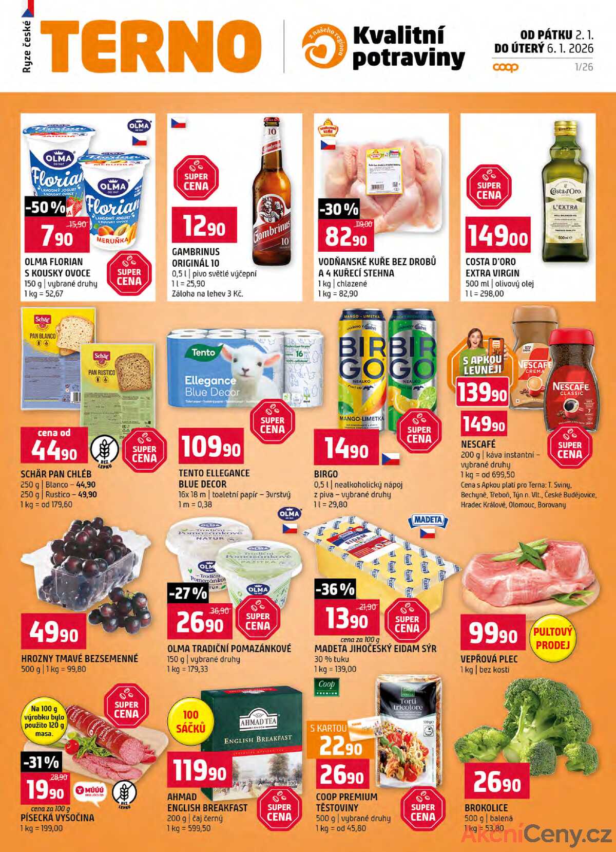 Terno Zlín, Český Krumlov, Prachatice, Tábor, Strakonice, Blatná 2.1. - 6.1. strana 1