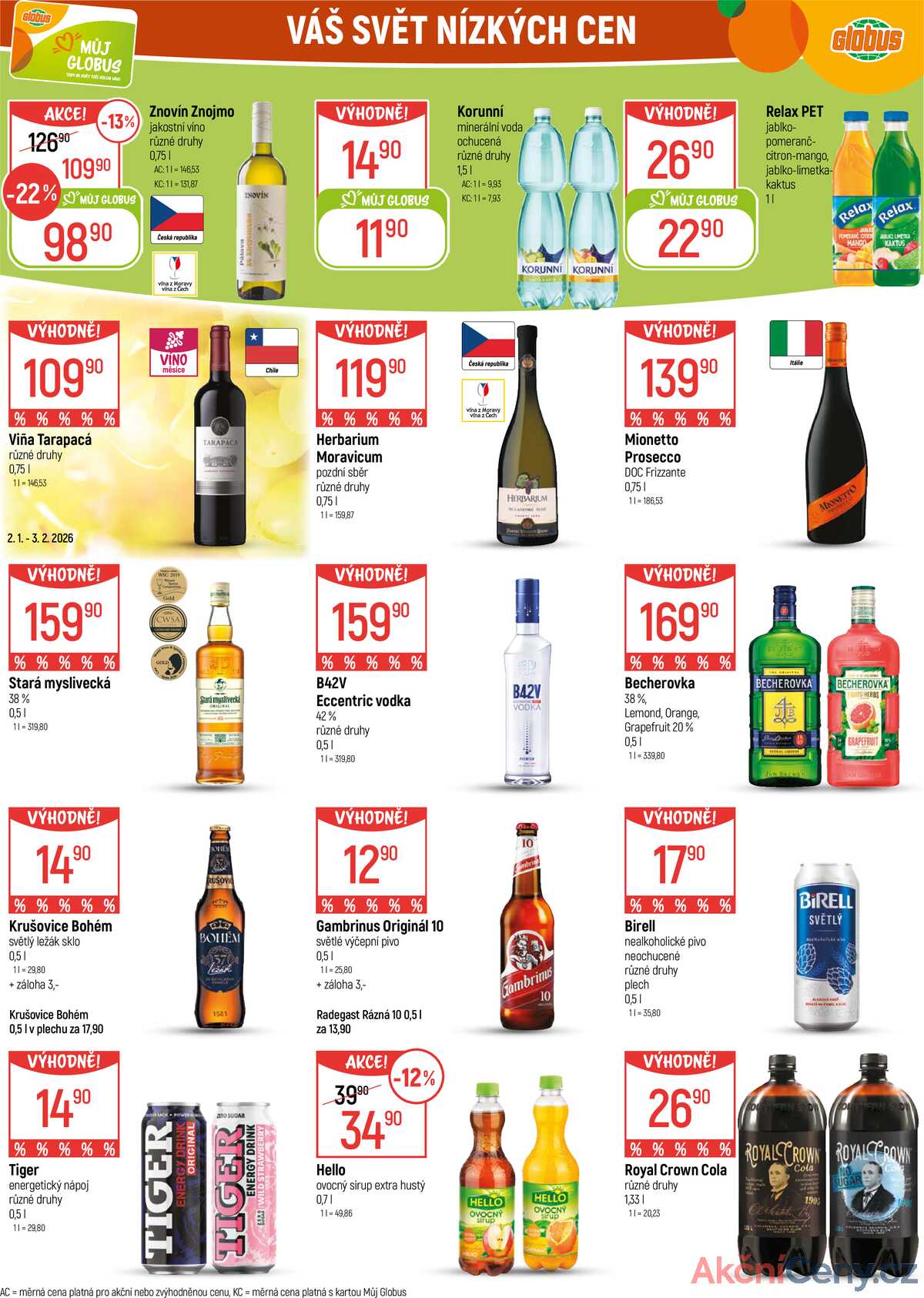 Akční leták Globus 2.1. - 6.1.2026 - Globus Chomutov strana 25