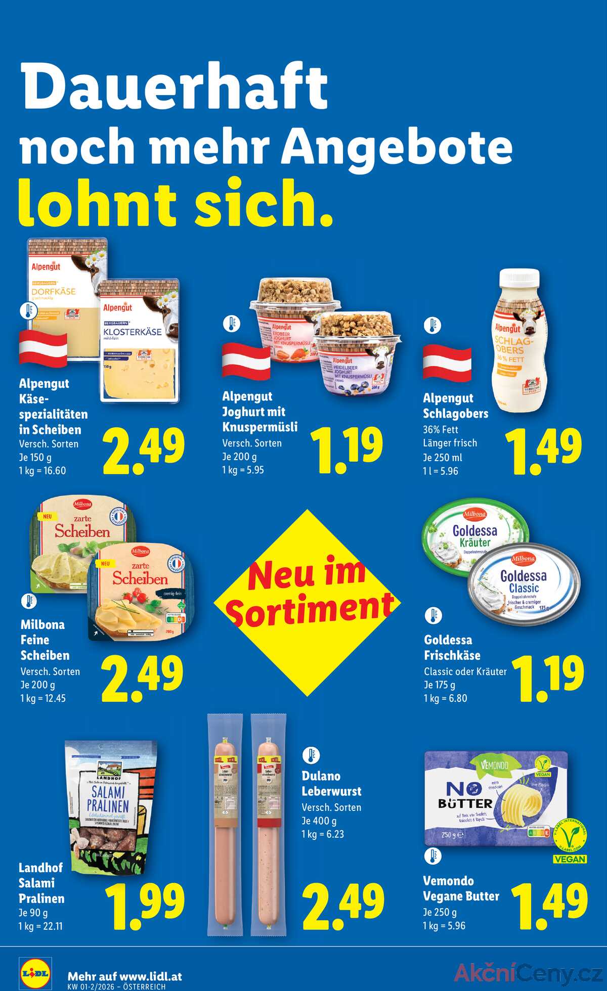 Leták Lidl Rakousko 2.1.-7.1.2026 strana 2