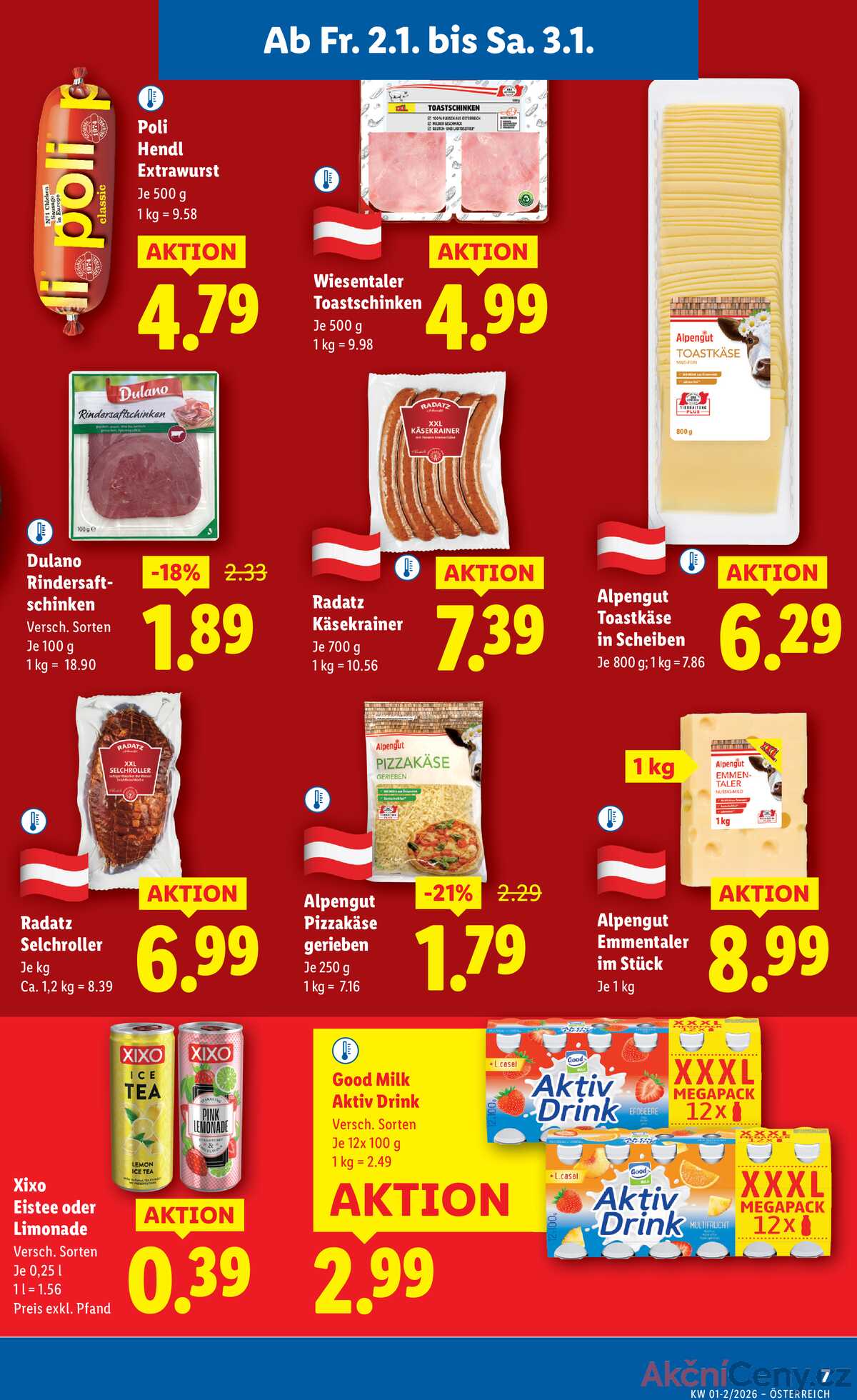 Leták Lidl Rakousko 2.1.-7.1.2026 strana 9