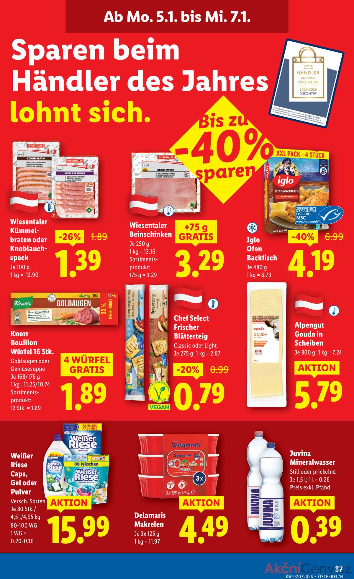 Leták Lidl Rakousko 2.1.-7.1.2026 strana 39