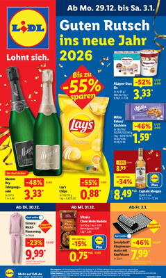 Leták Lidl Německo 29.12.-3.1.2026