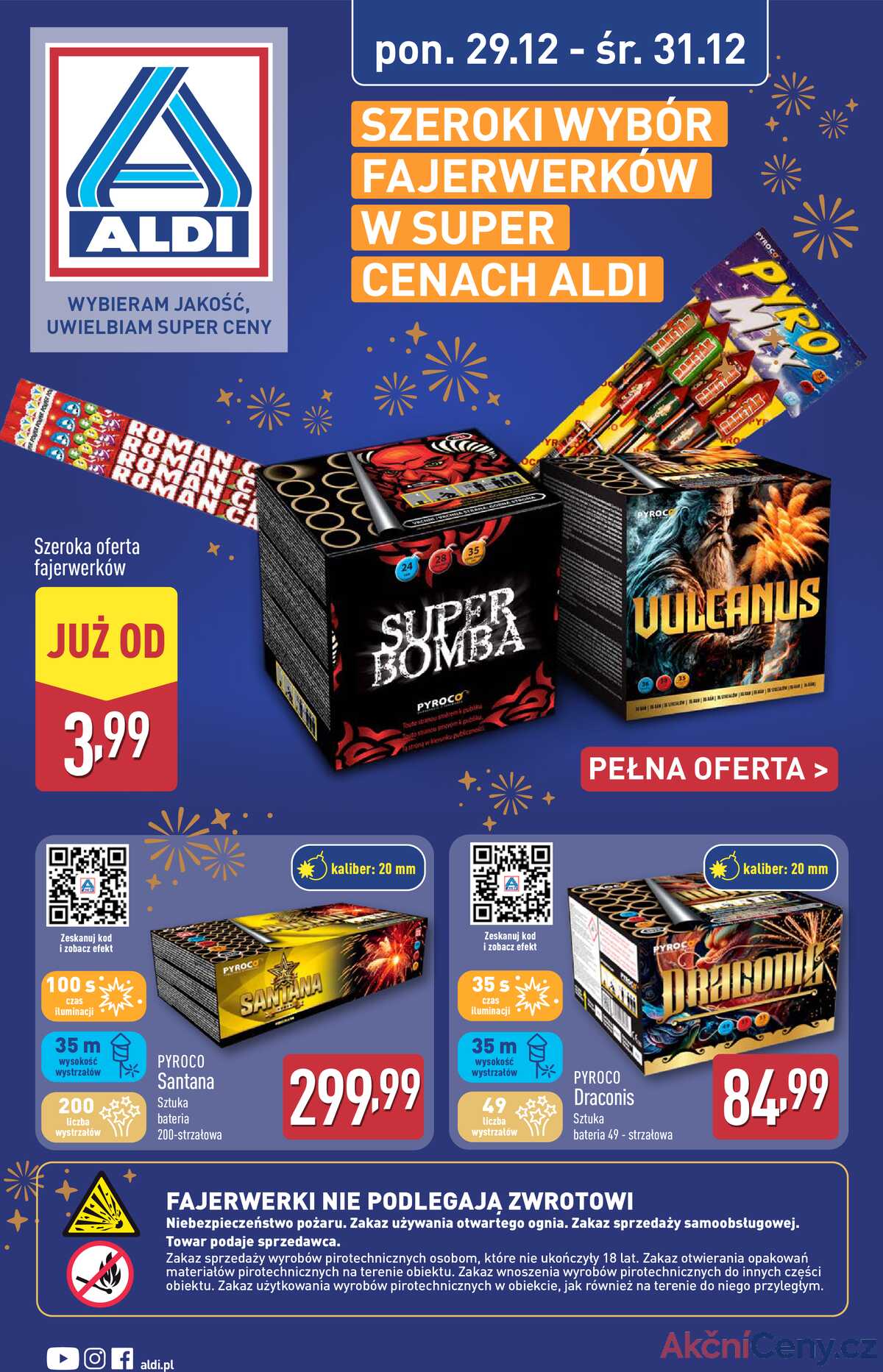 Leták Aldi Polsko 29.12.-31.12.2025 - Ohňostroje za skvělé ceny ALDI strana 1