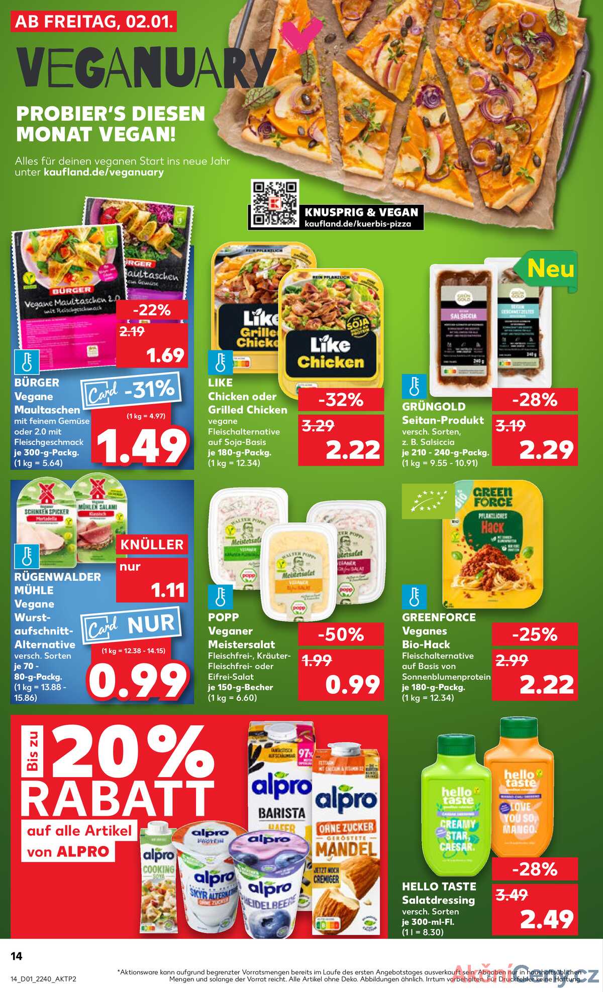 Leták Kaufland Německo 2.1.-7.1.2026 strana 14