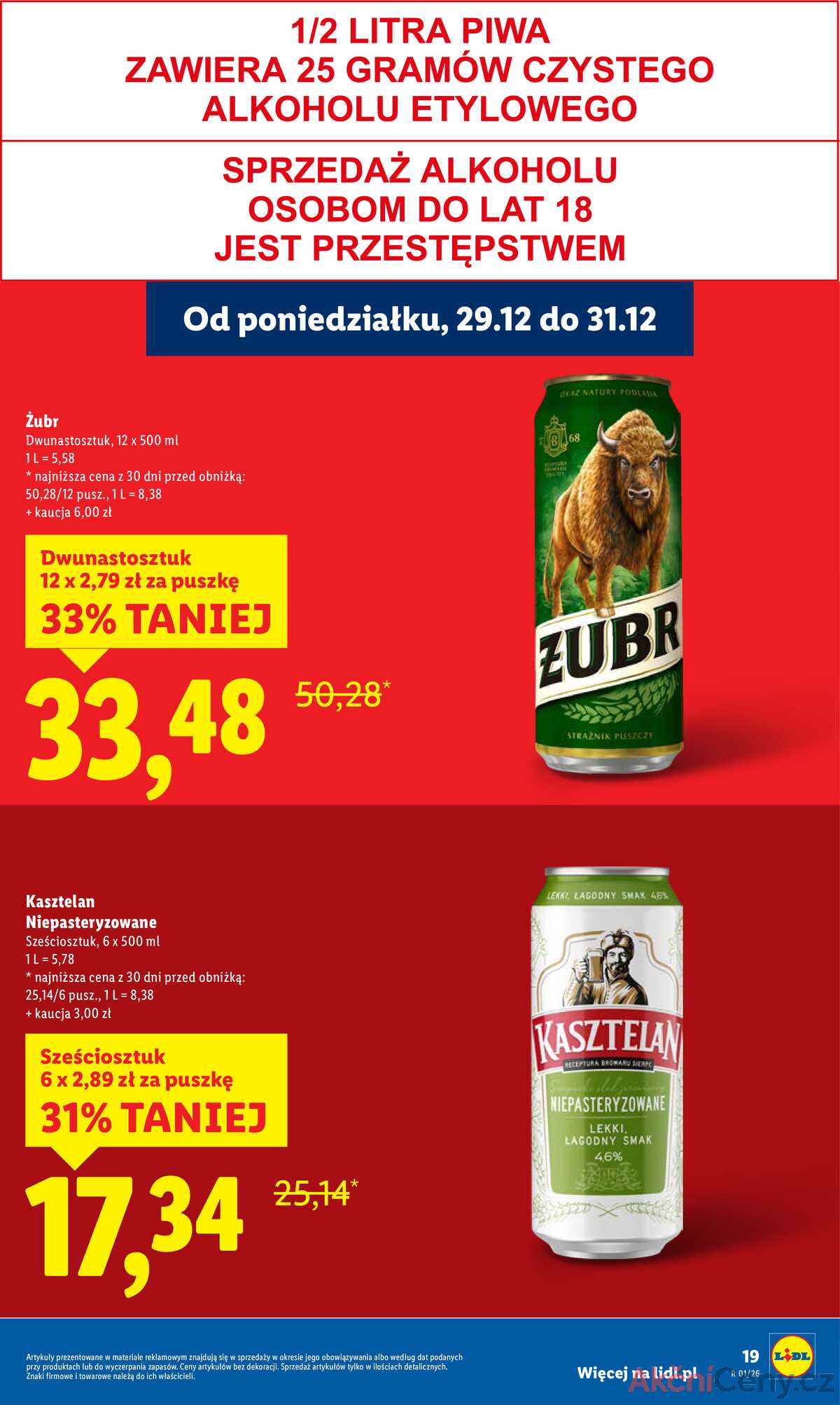 Leták Lidl Polsko 29.12.-31.12.2025 strana 19