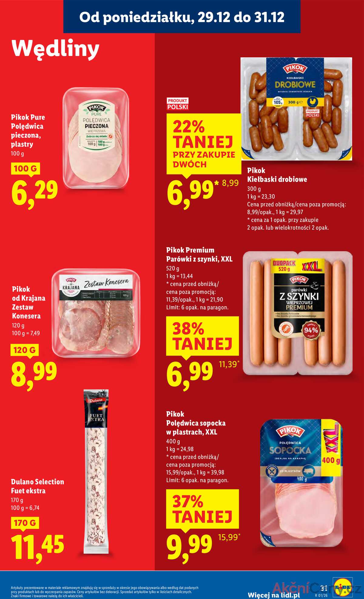 Leták Lidl Polsko 29.12.-31.12.2025 strana 31