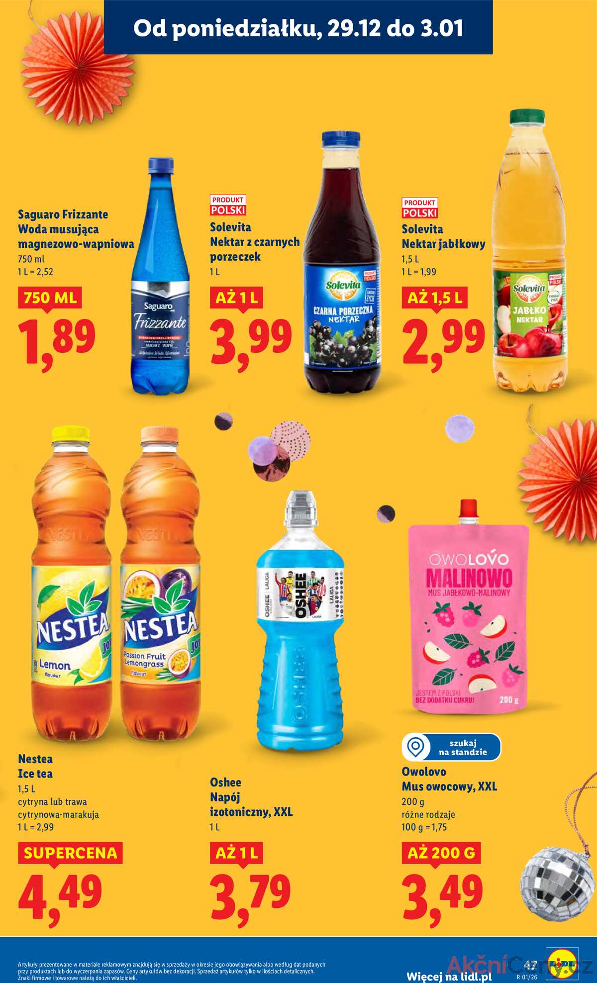 Leták Lidl Polsko 29.12.-31.12.2025 strana 47