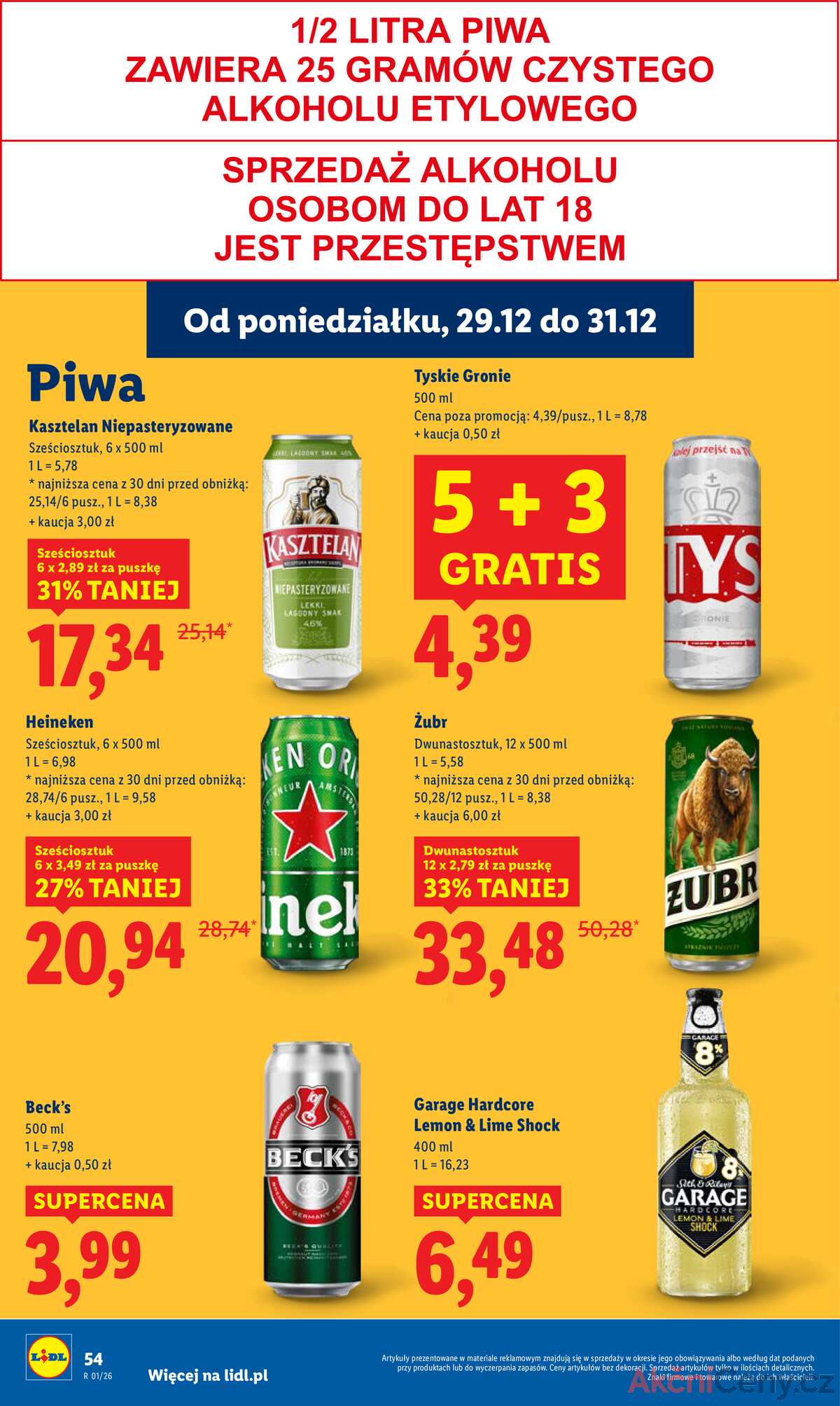 Leták Lidl Polsko 29.12.-31.12.2025 strana 54