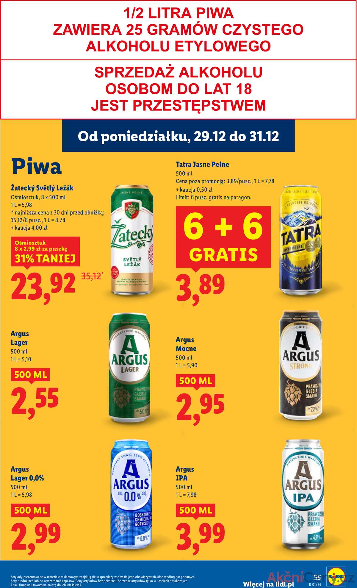 Leták Lidl Polsko 29.12.-31.12.2025 strana 55