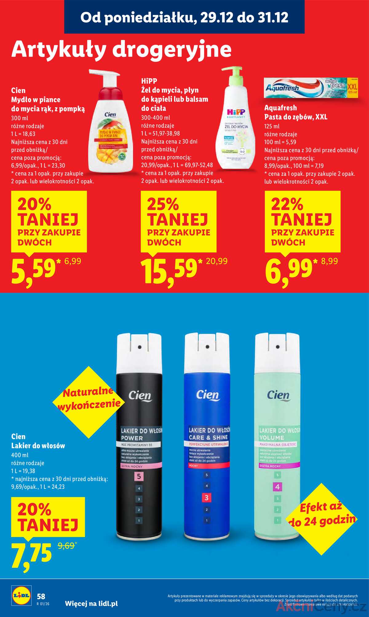 Leták Lidl Polsko 29.12.-31.12.2025 strana 58