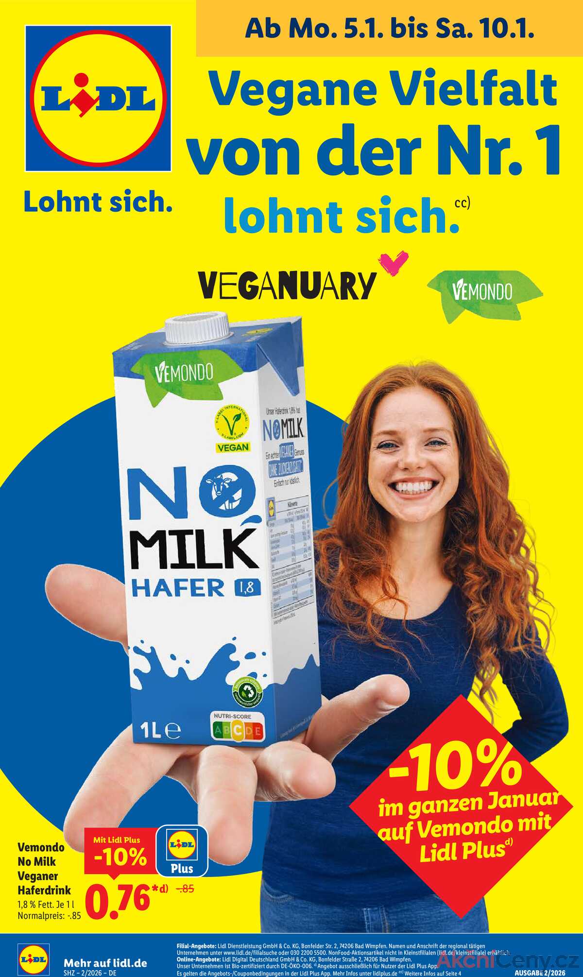 Leták Lidl Německo 5.1.-10.1.2026 strana 1