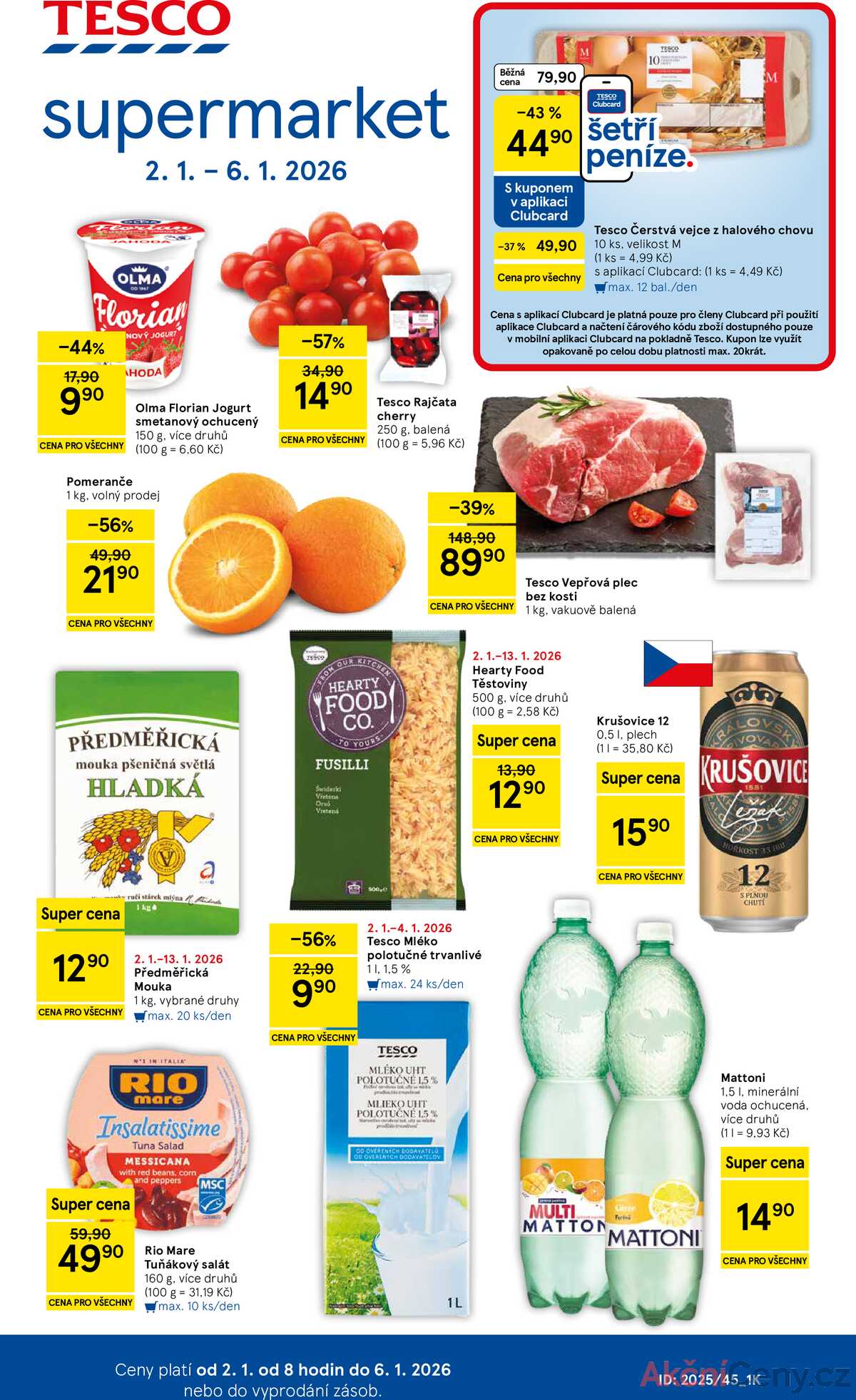 Tesco supermarkety od 2.1. do 6.1.2026 strana 1