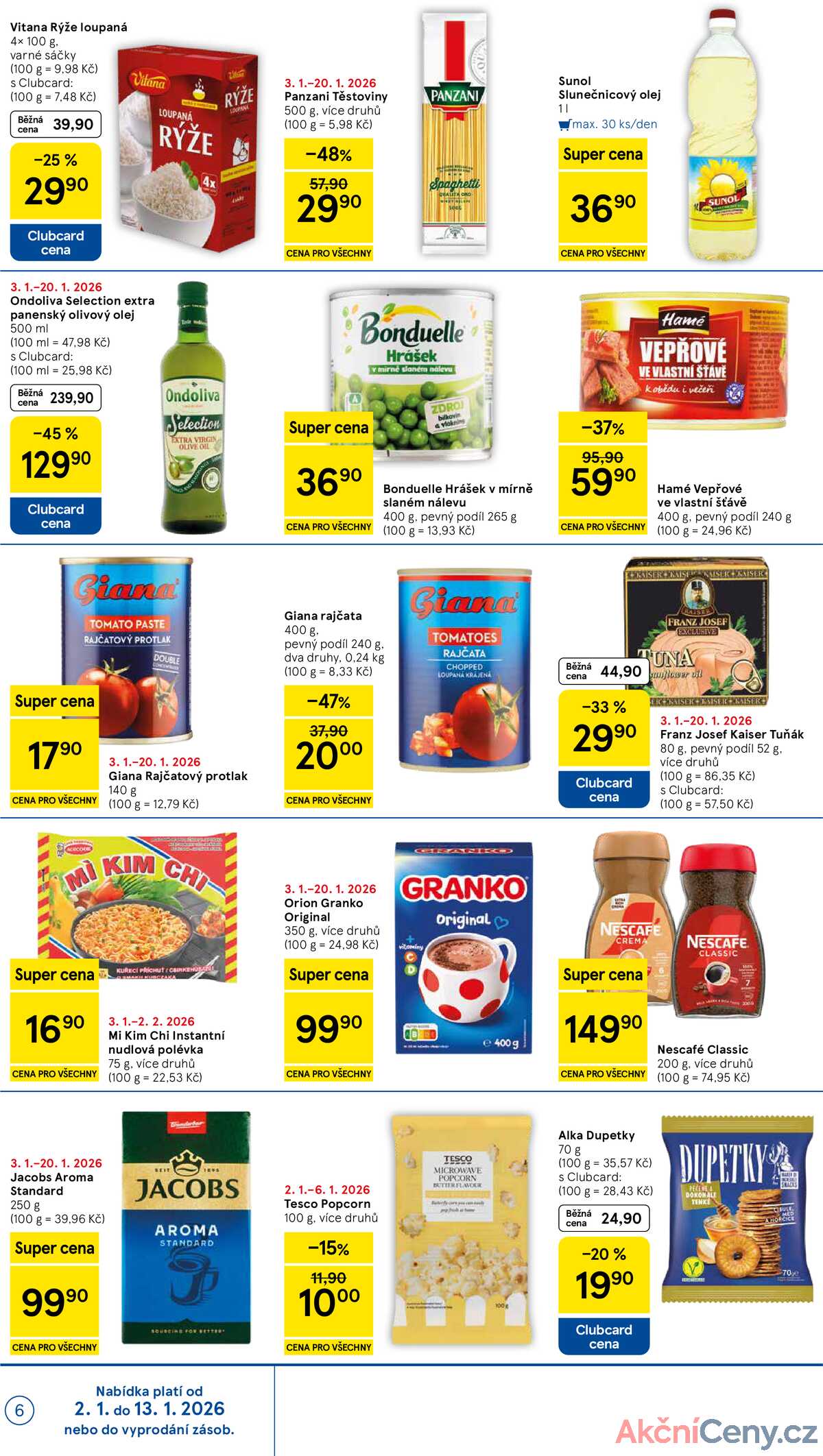 Tesco supermarkety od 2.1. do 6.1.2026 strana 6