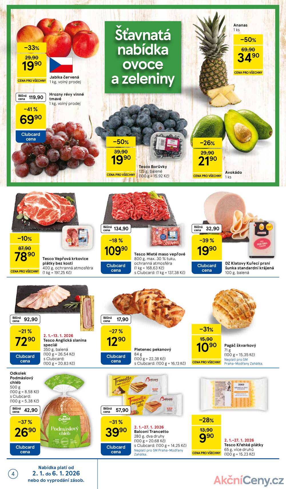 Leták Tesco - Tesco supermarkety od 2.1. do 6.1.2026 - strana 4
