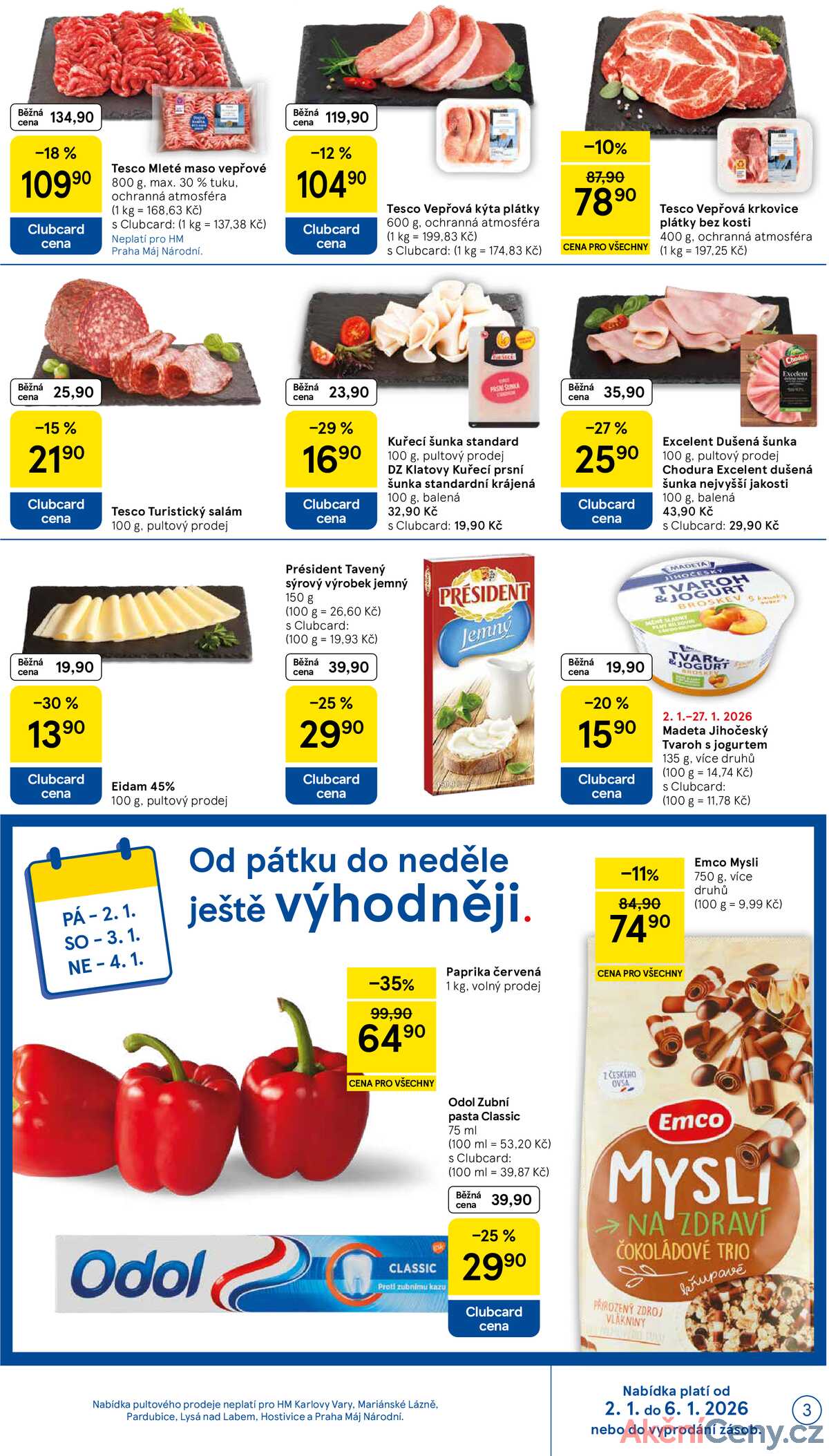 Tesco malé hypermarkety od 2.1. do 6.1.2026 strana 3