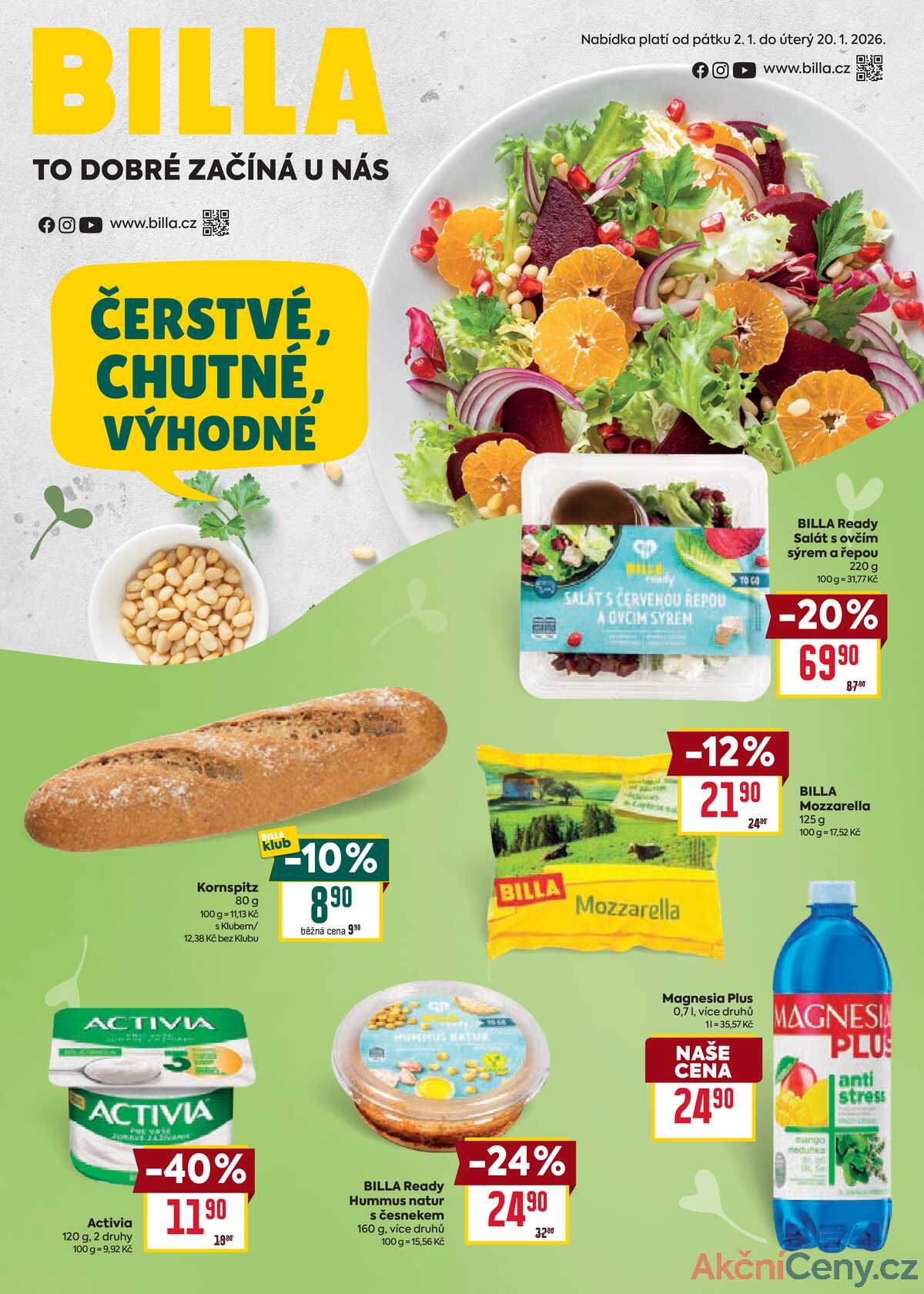 Billa katalog Zdraví od 2.1. do 20.1.2026 strana 1