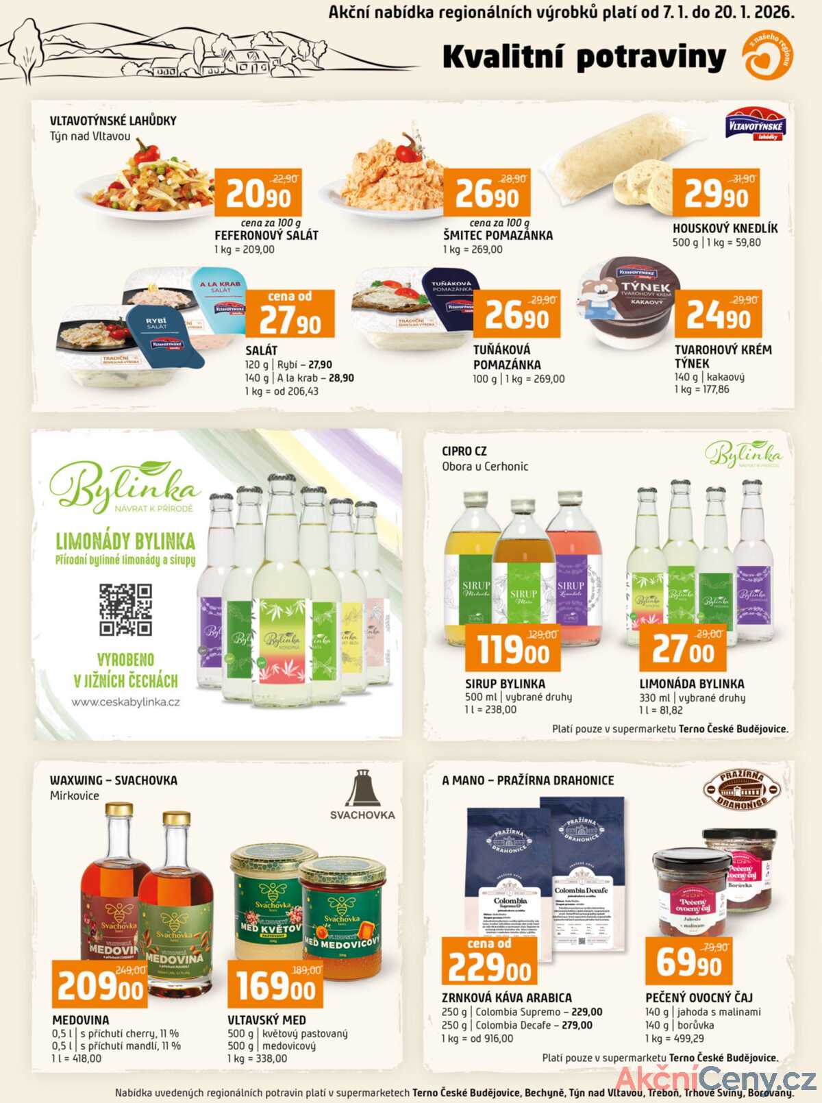 Terno České Budějovice, Třeboň, Trhové sviny, Bechyně, Týn nad Vltavou od 7.1. do 13.1.2026 strana 16