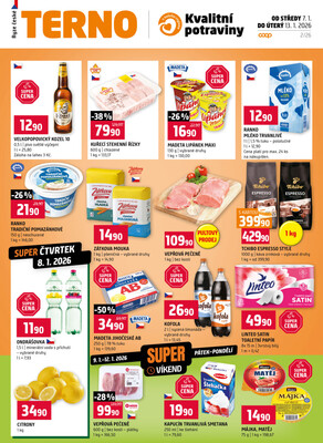 Terno České Budějovice, Třeboň, Trhové sviny, Bechyně, Týn nad Vltavou od 7.1. do 13.1.2026