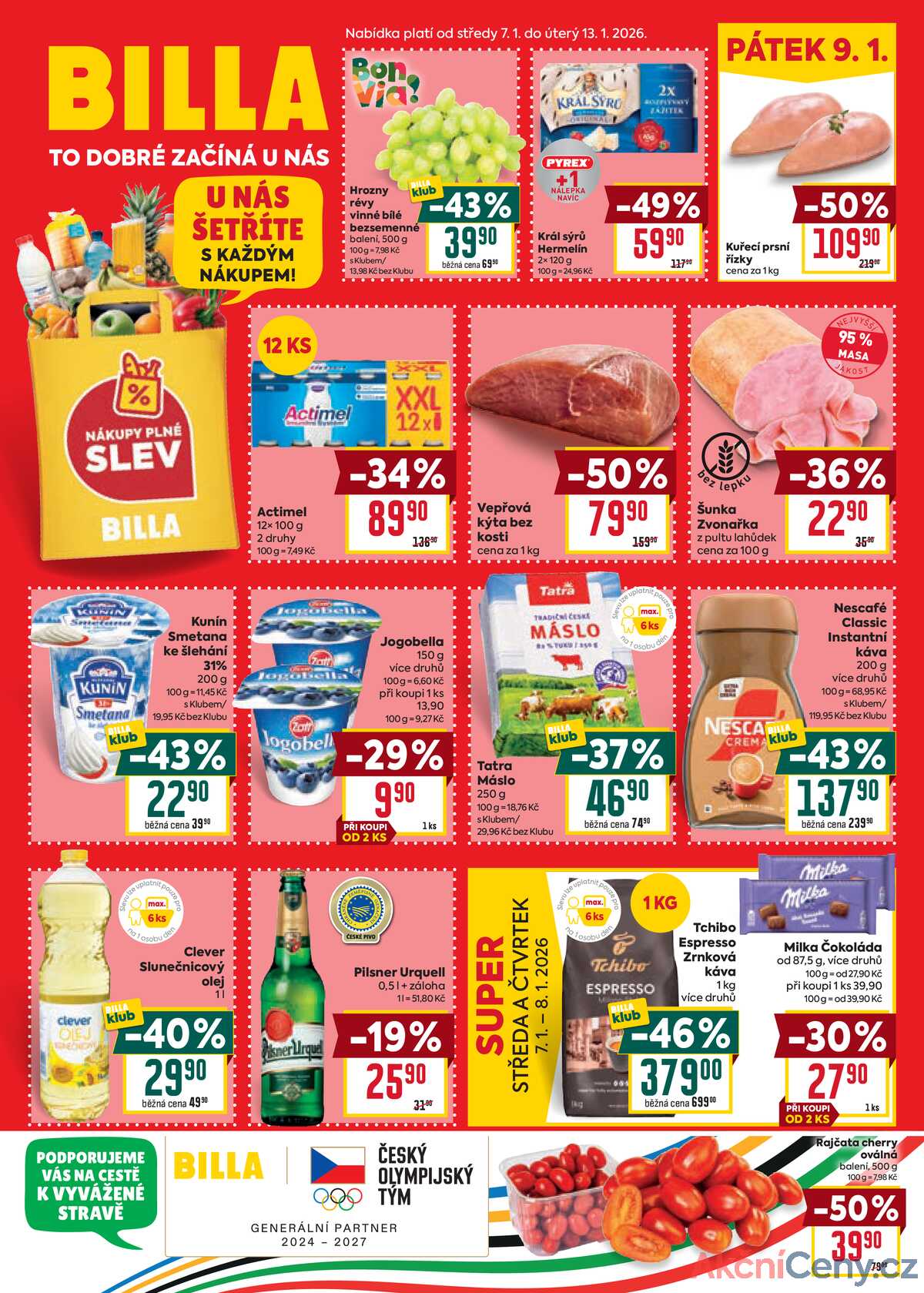 Billa malý leták od 7.1. do 13.1.2026 strana 1