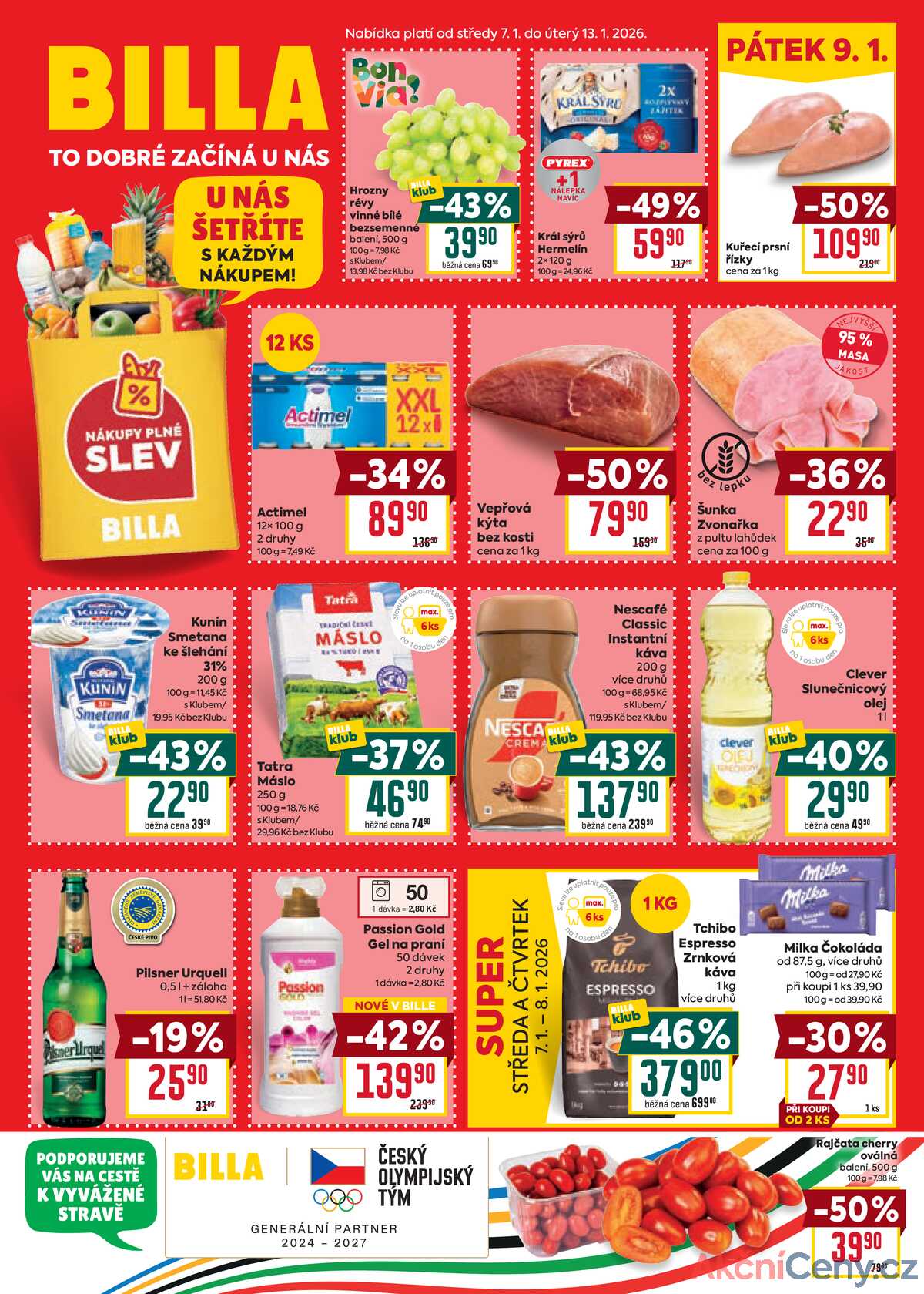 Billa  od 7.1. do 13.1.2026 strana 1